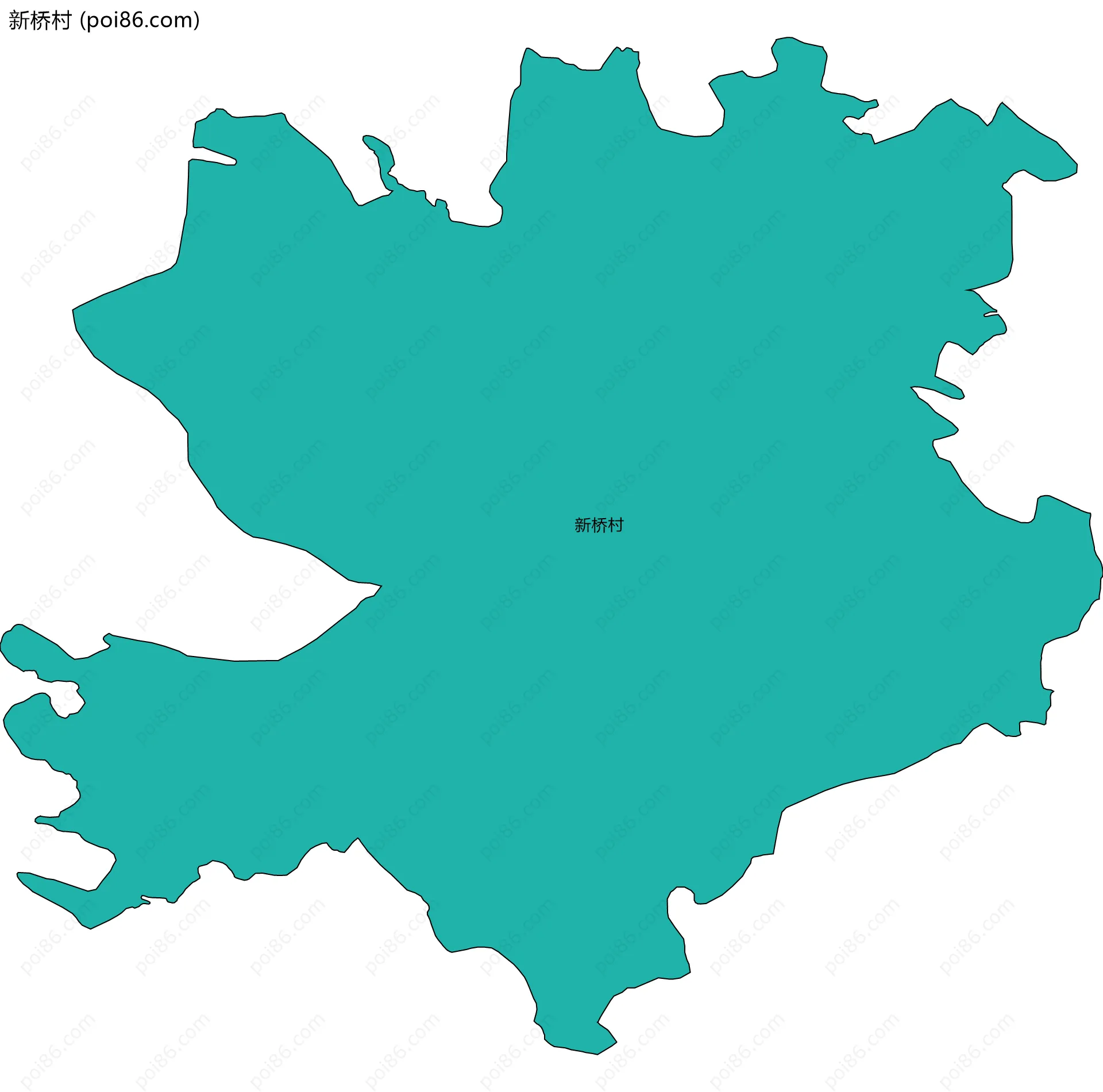 新桥村边界地图