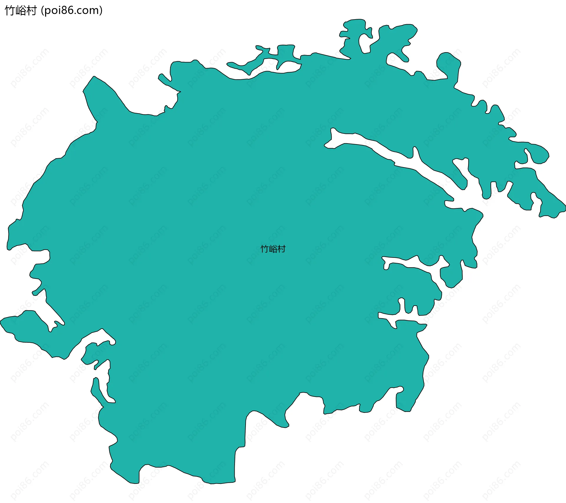 竹峪村边界地图