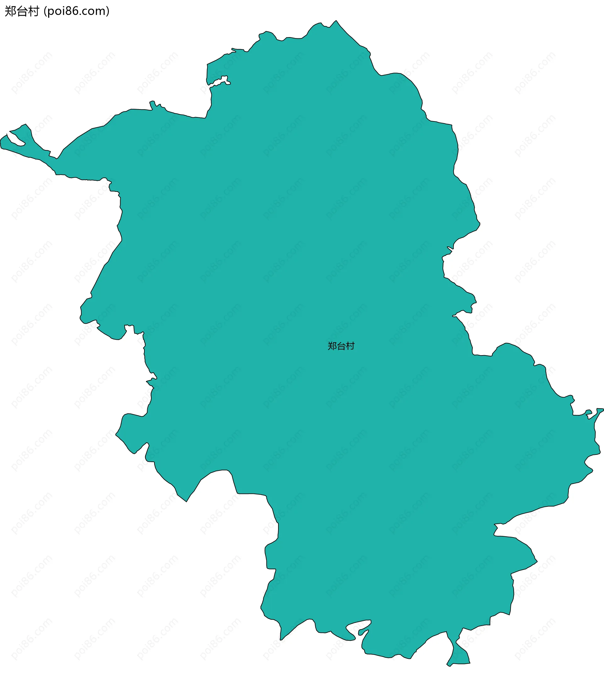 郑台村边界地图