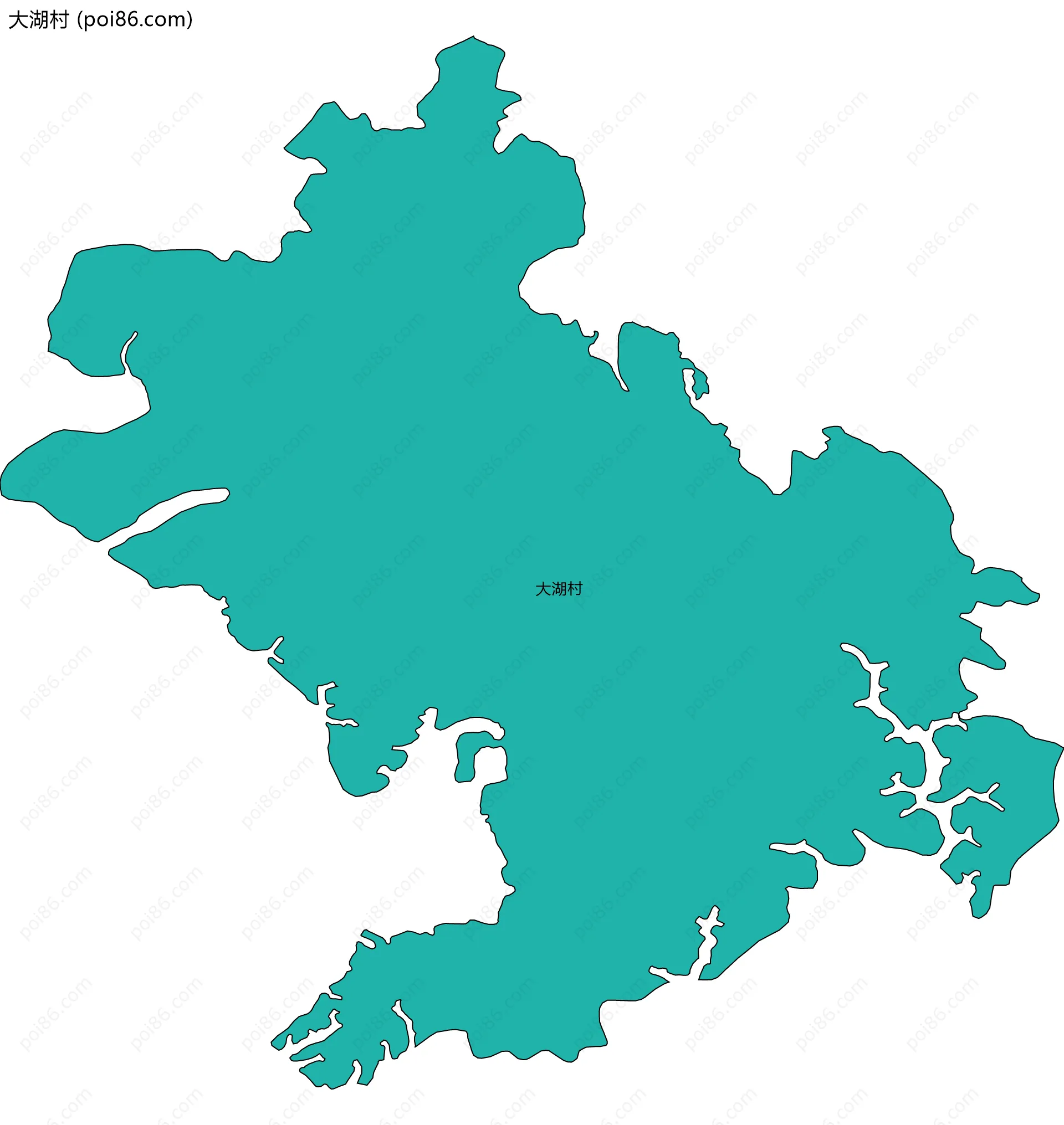 大湖村边界地图