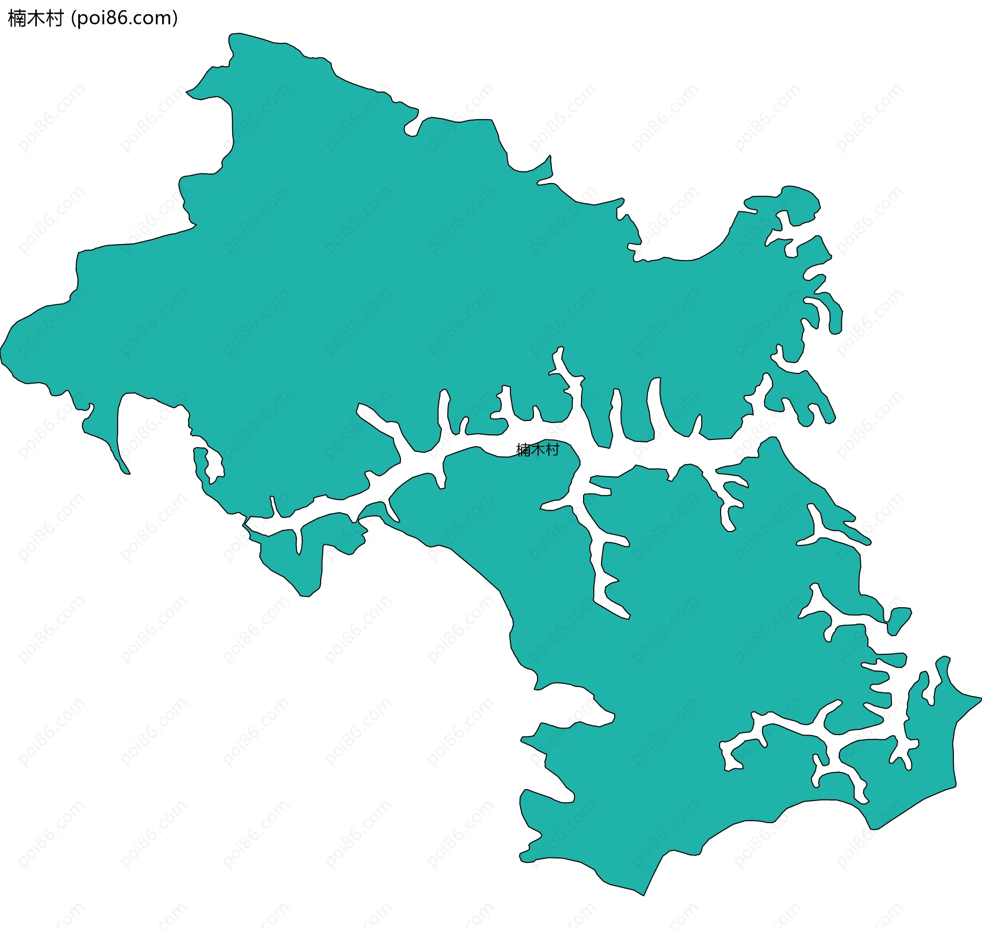 楠木村边界地图