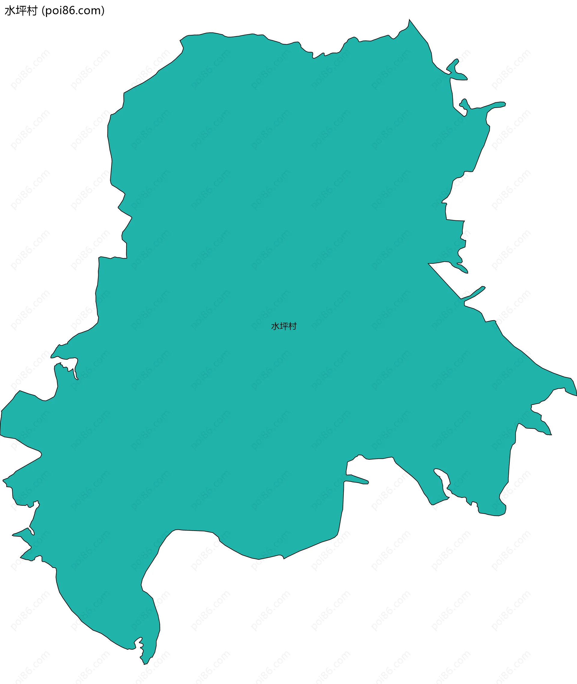 水坪村边界地图