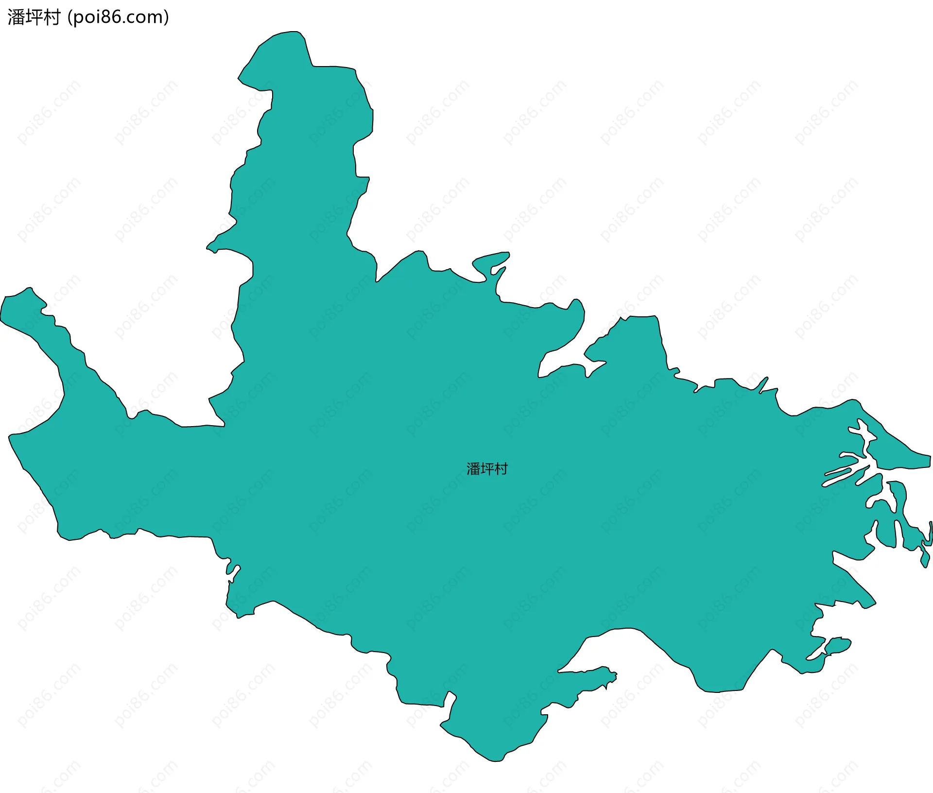 潘坪村边界地图