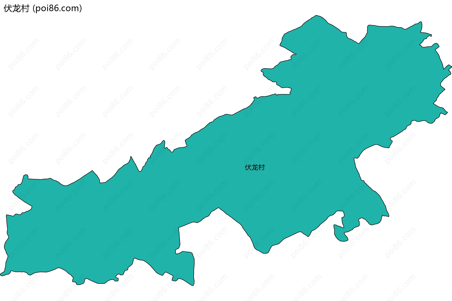 伏龙村边界地图