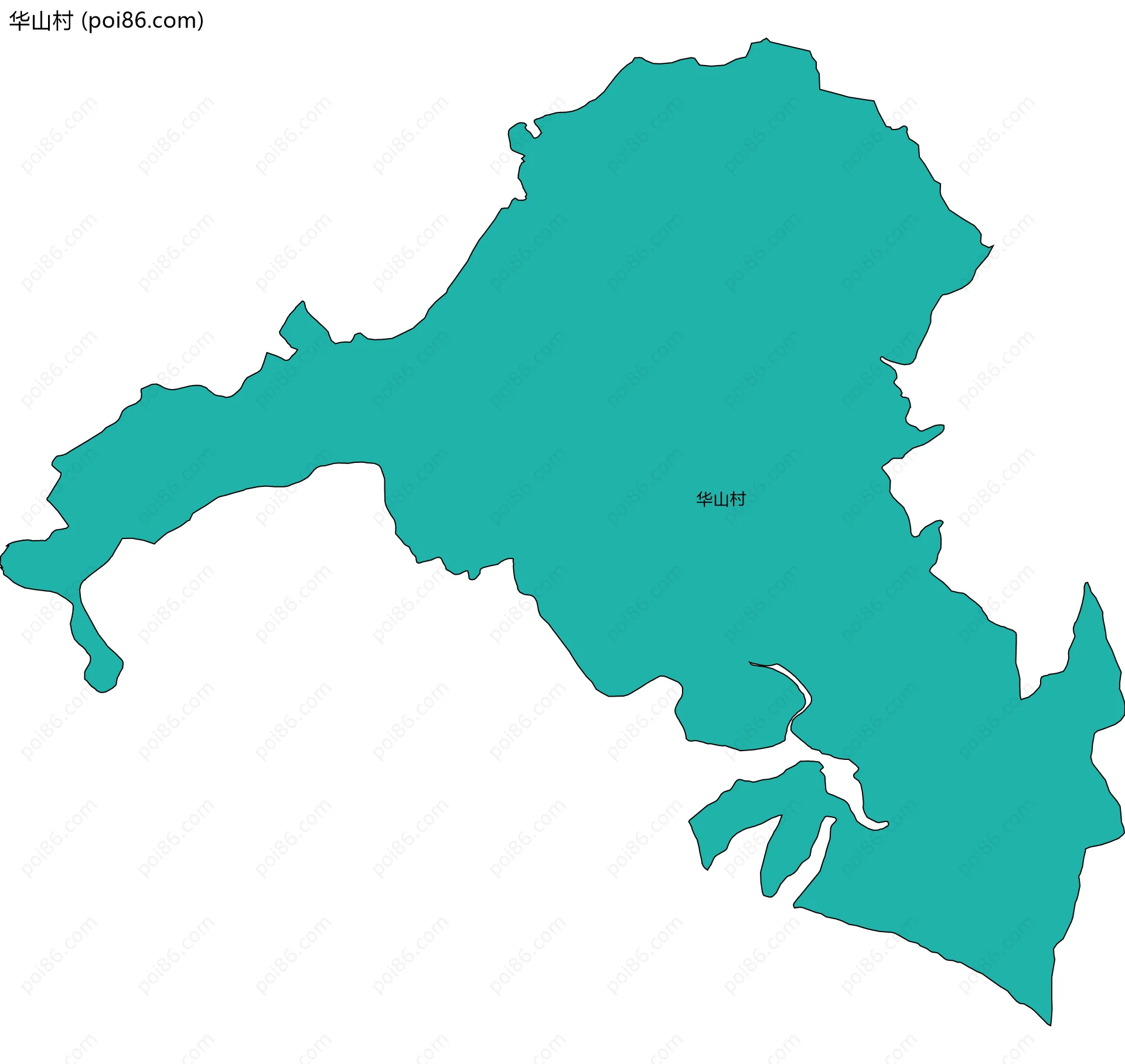 华山村边界地图