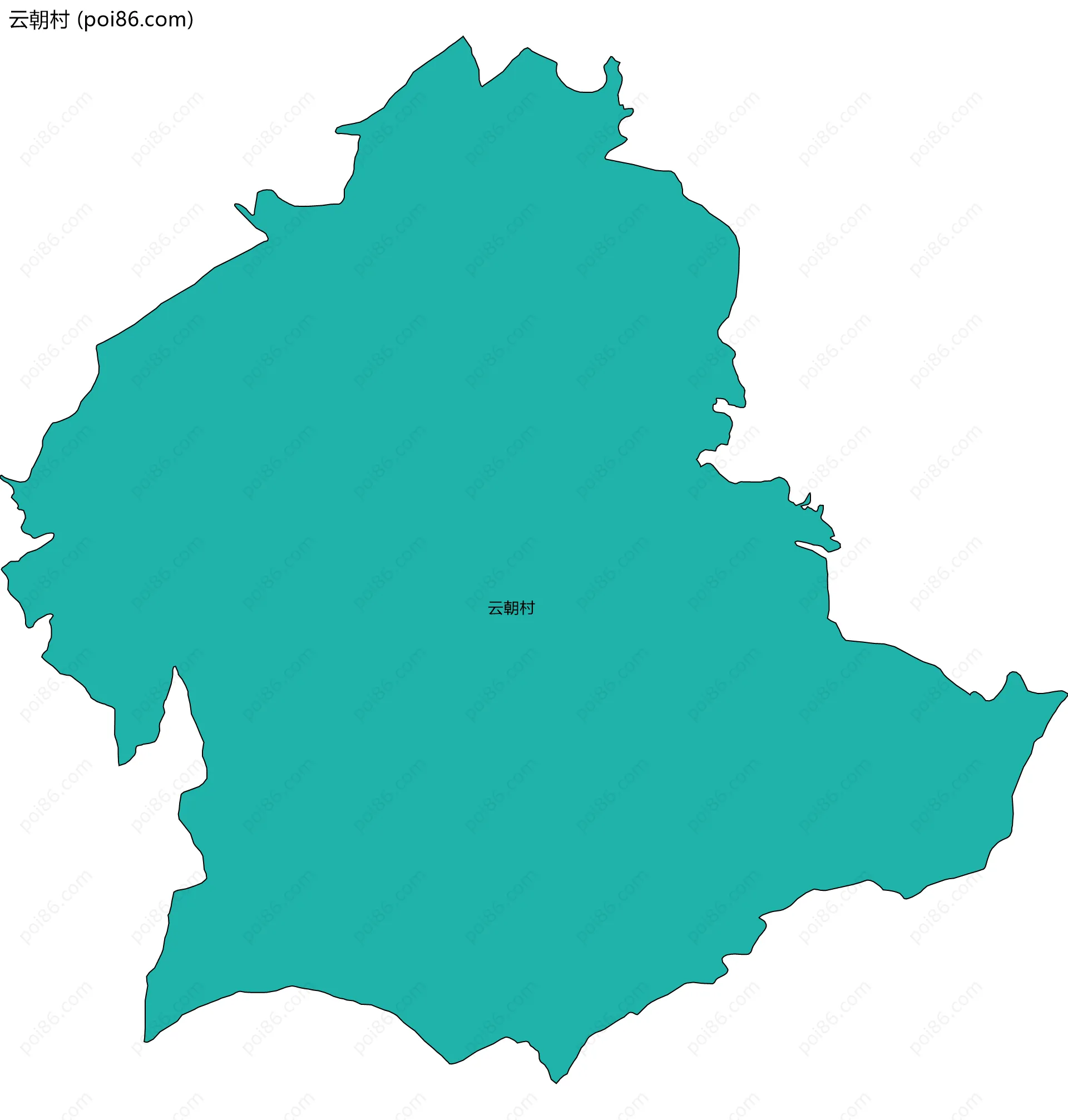 云朝村边界地图