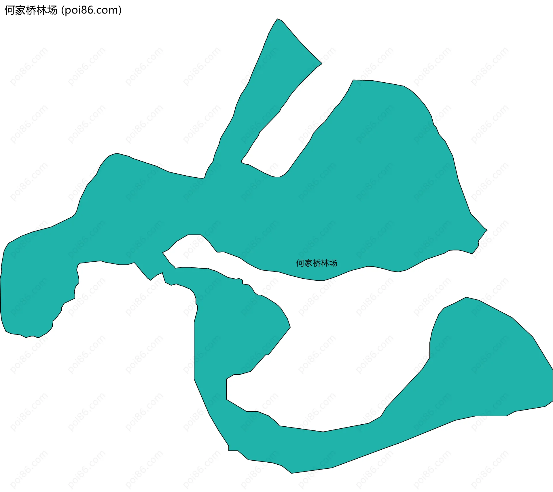 何家桥林场边界地图