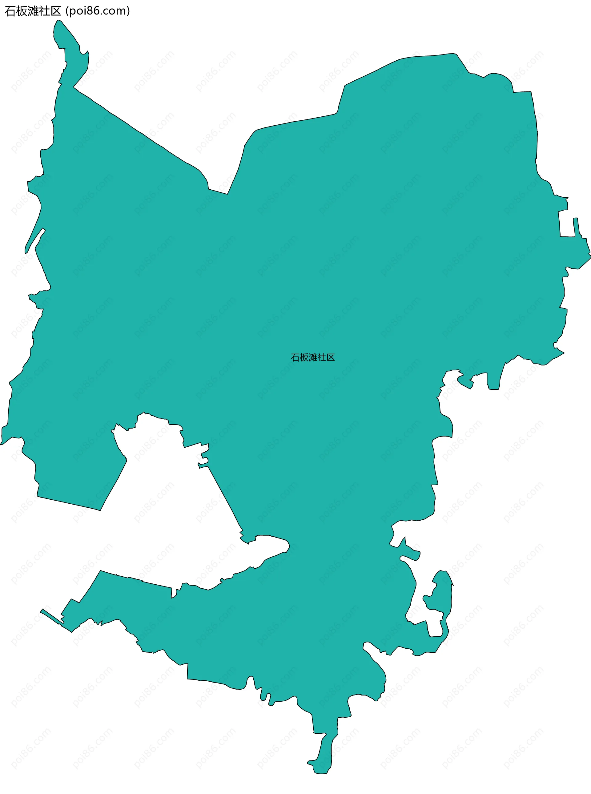石板滩社区边界地图