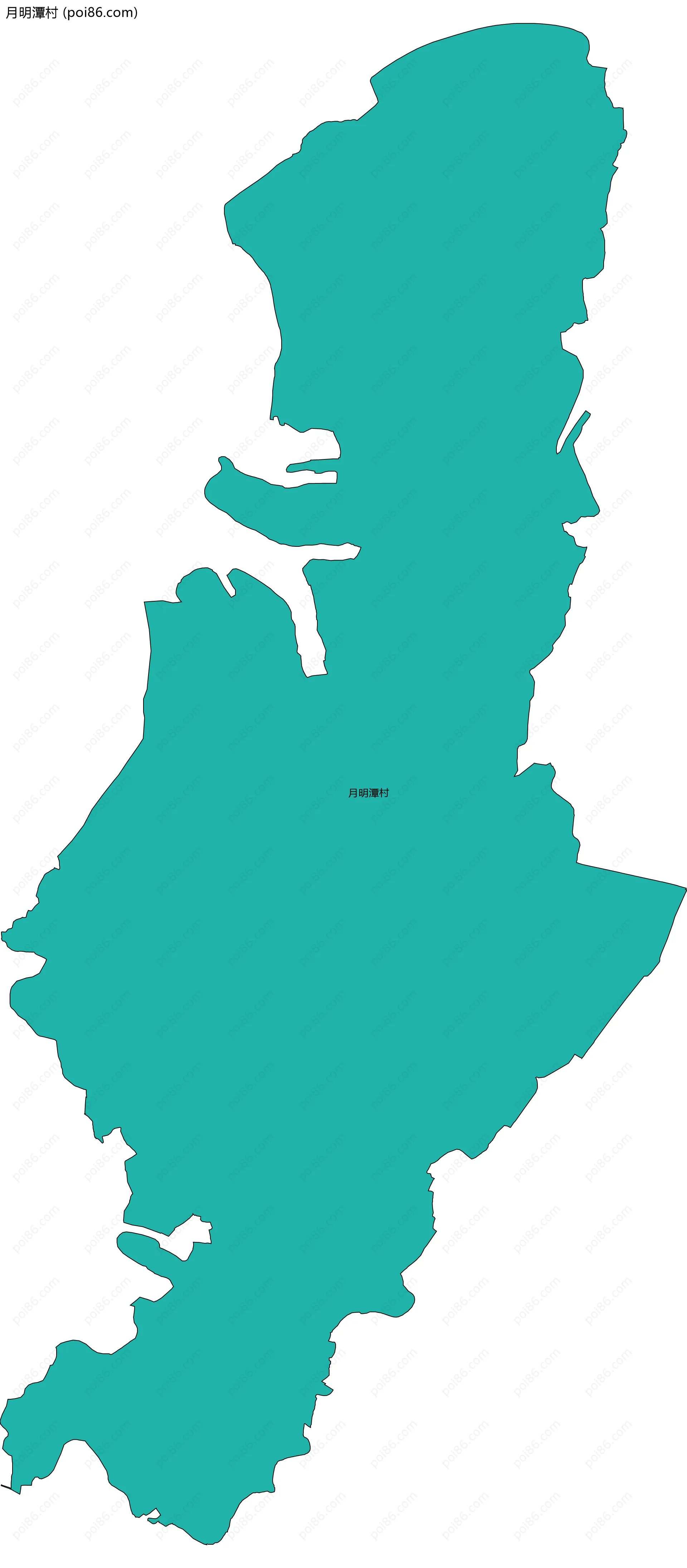 月明潭村边界地图
