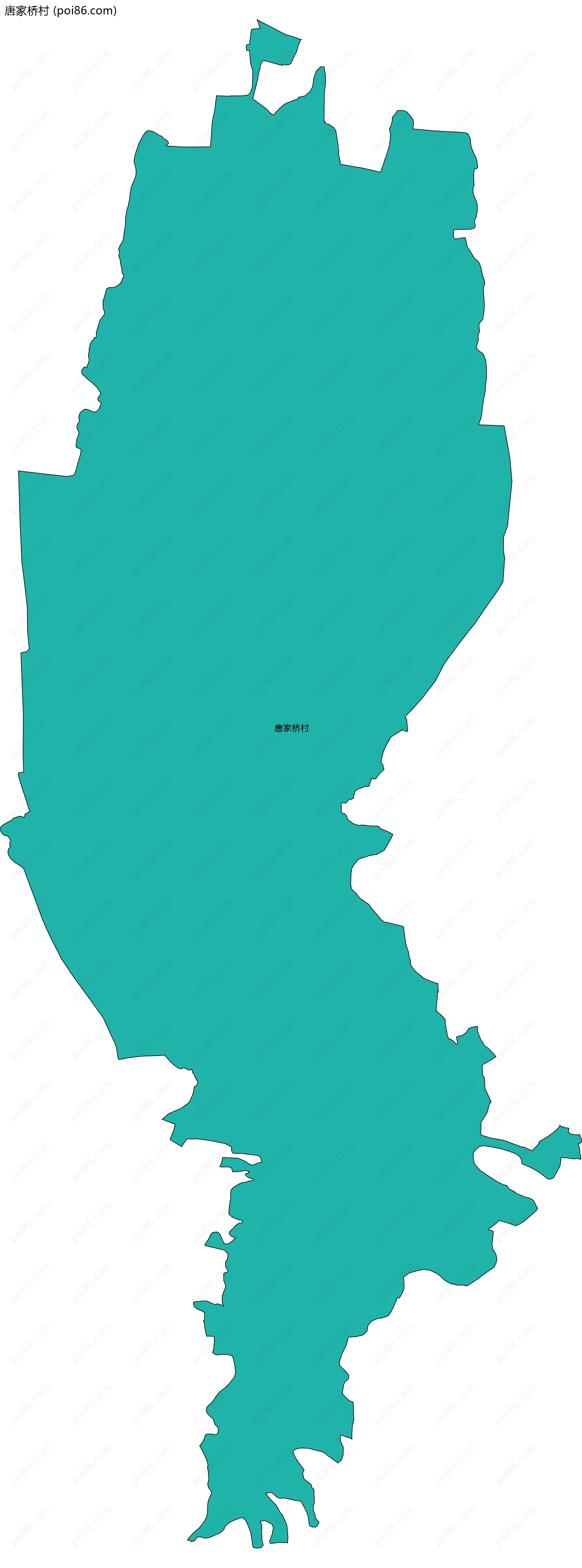 唐家桥村边界地图