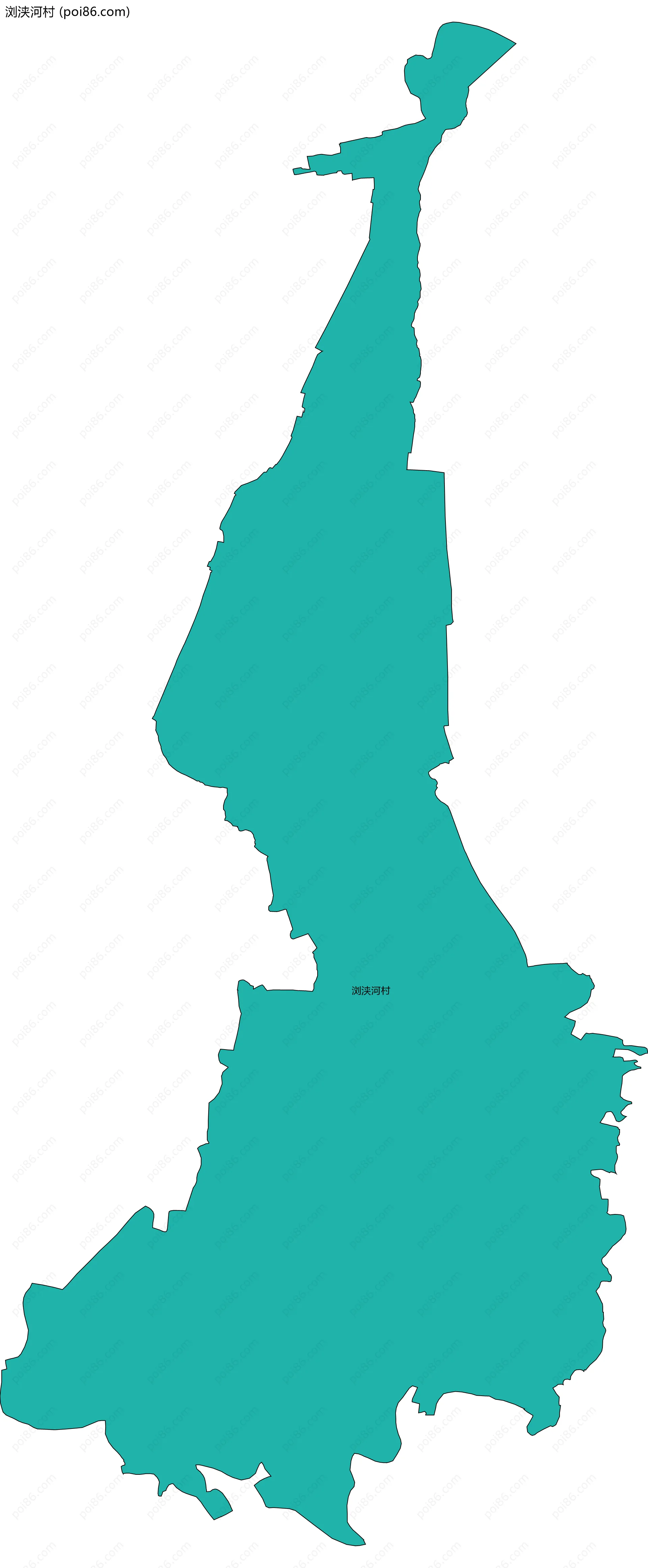 浏浃河村边界地图