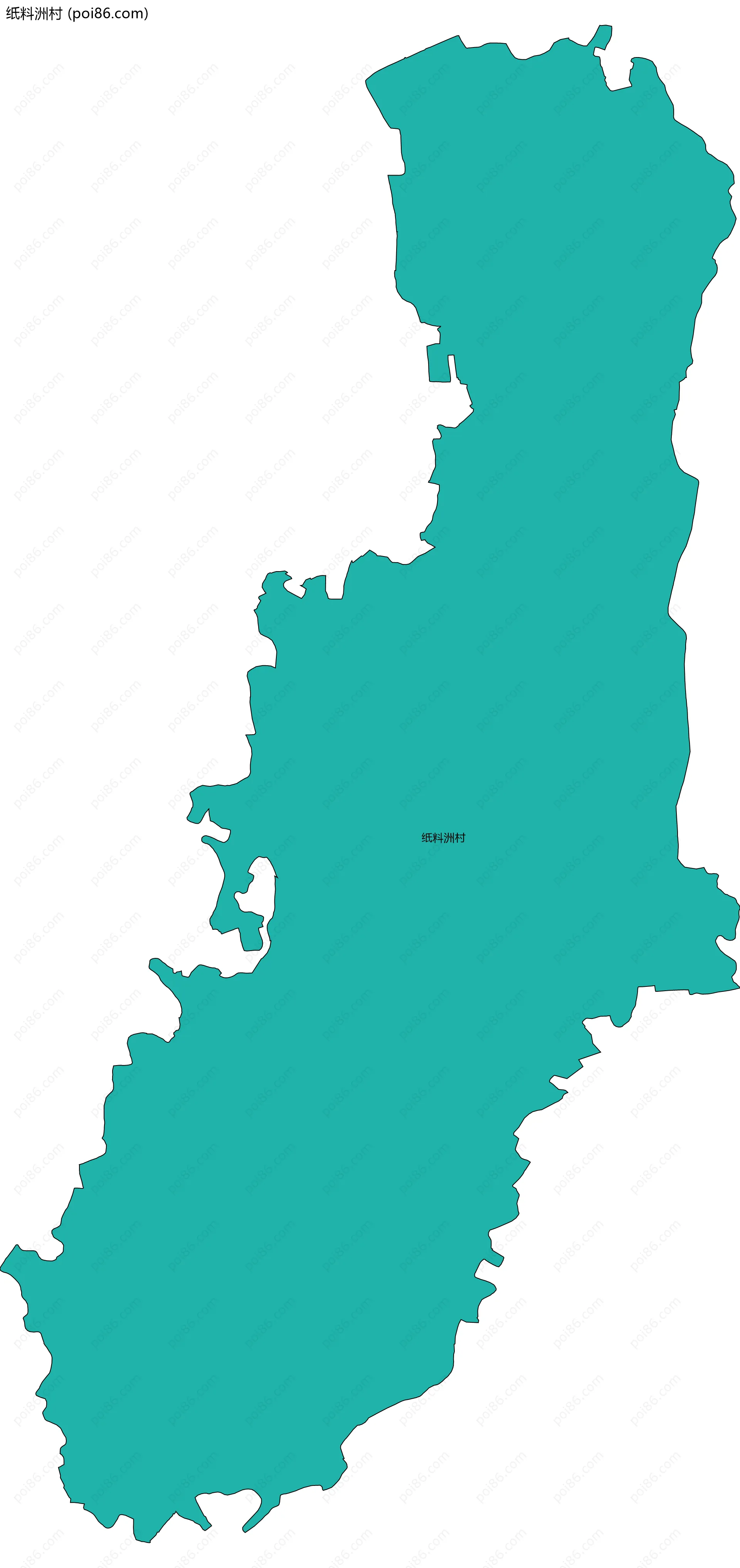 纸料洲村边界地图