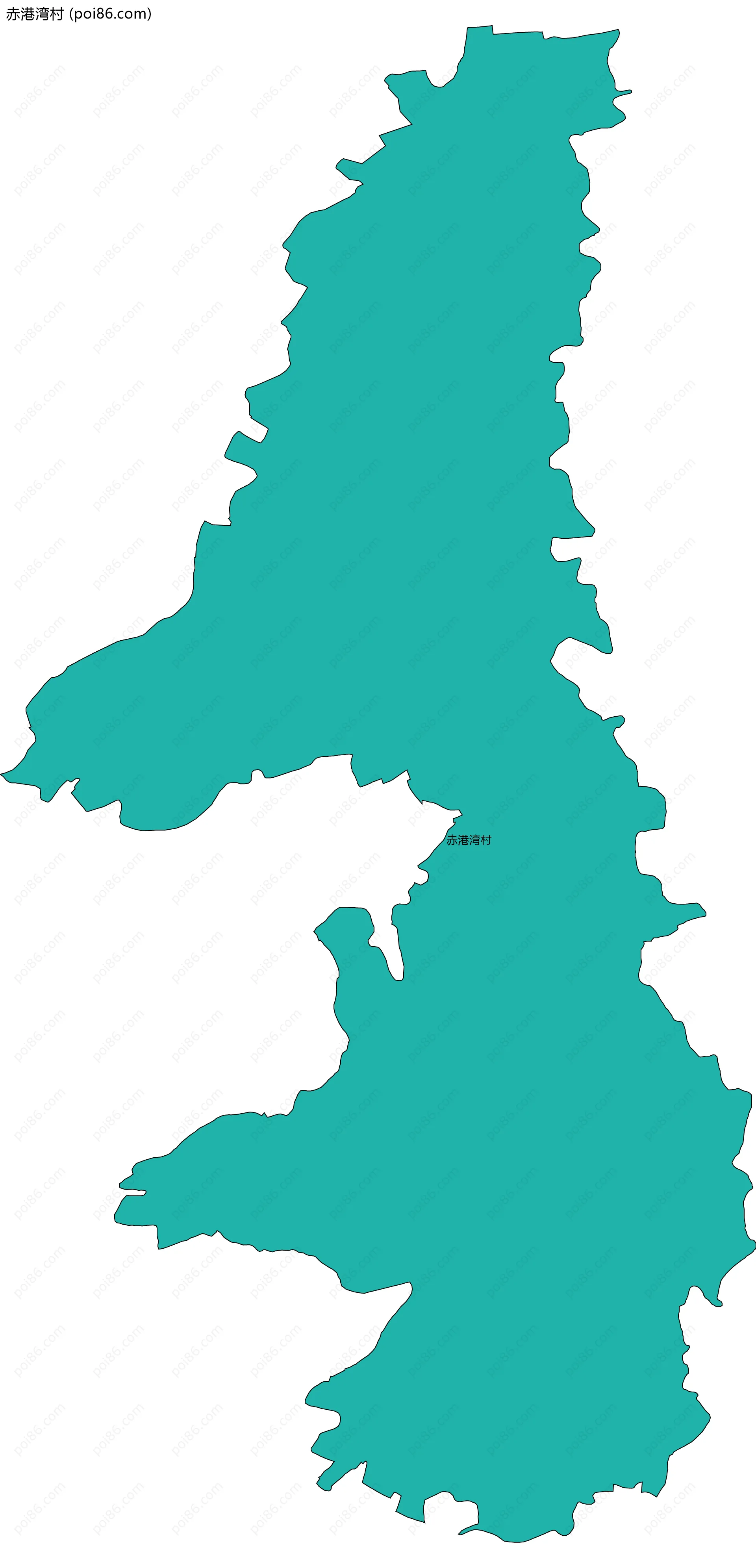 赤港湾村边界地图