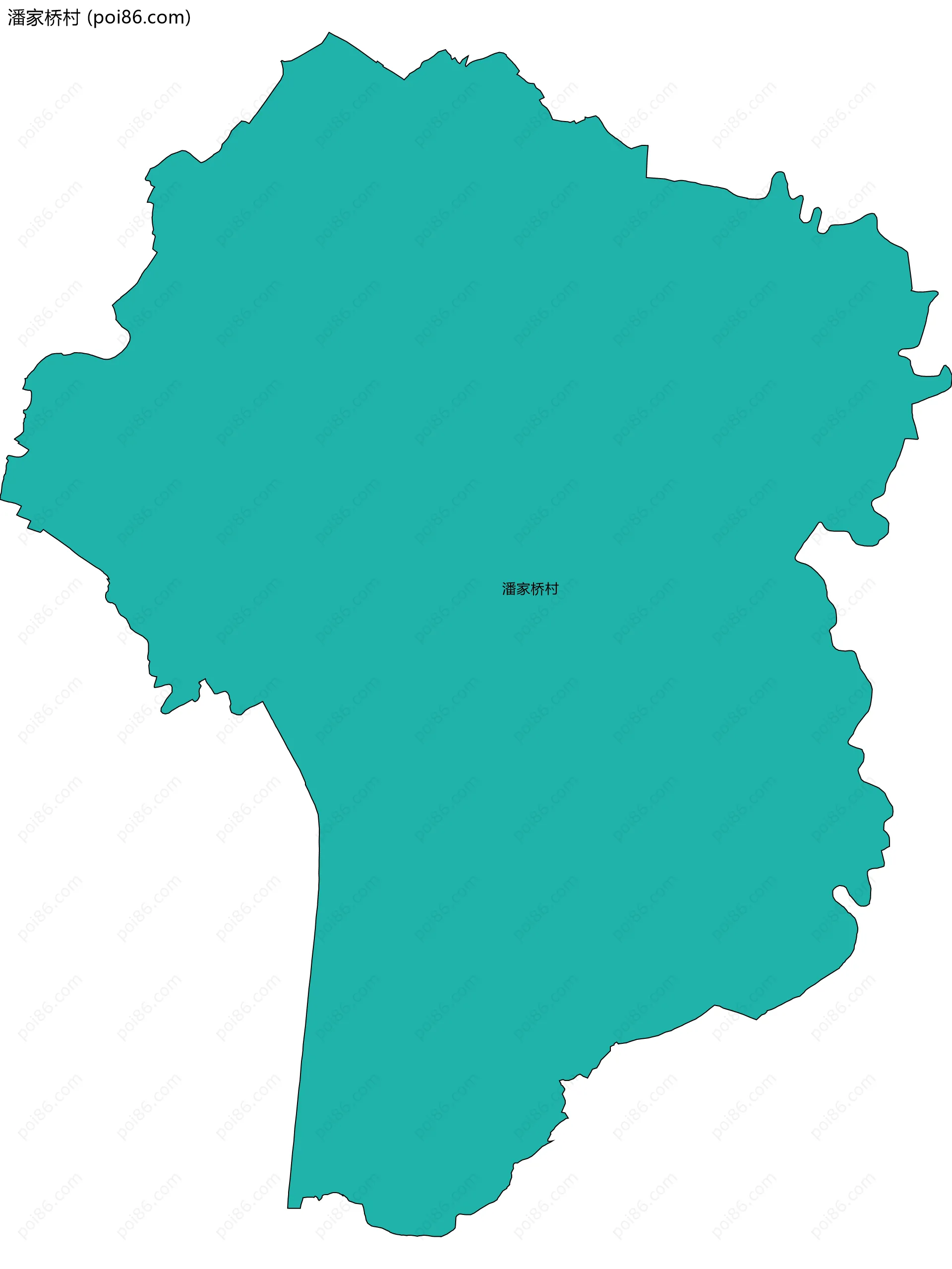 潘家桥村边界地图