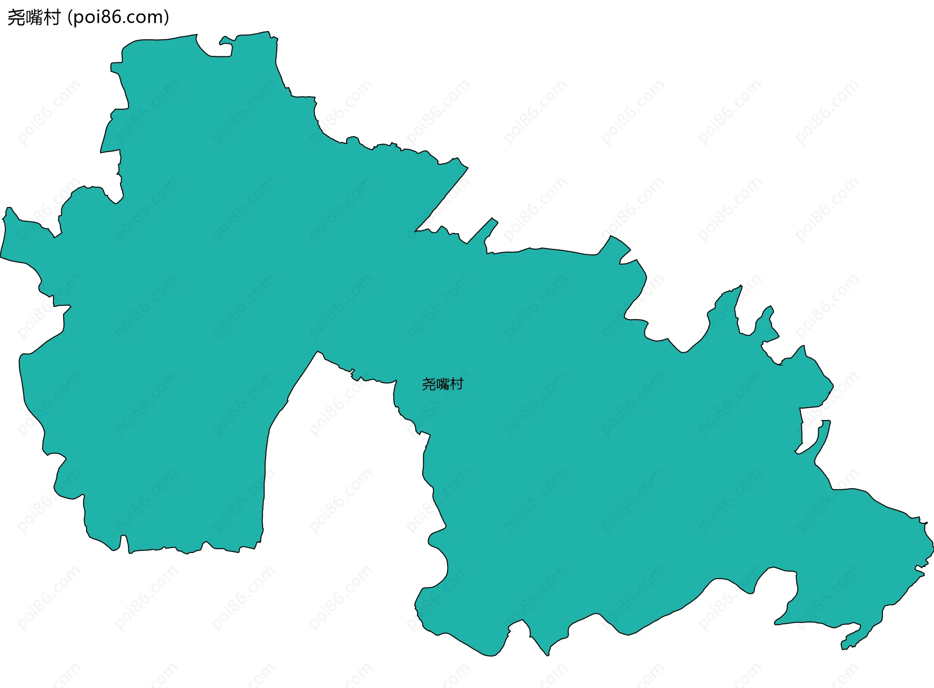 尧嘴村边界地图