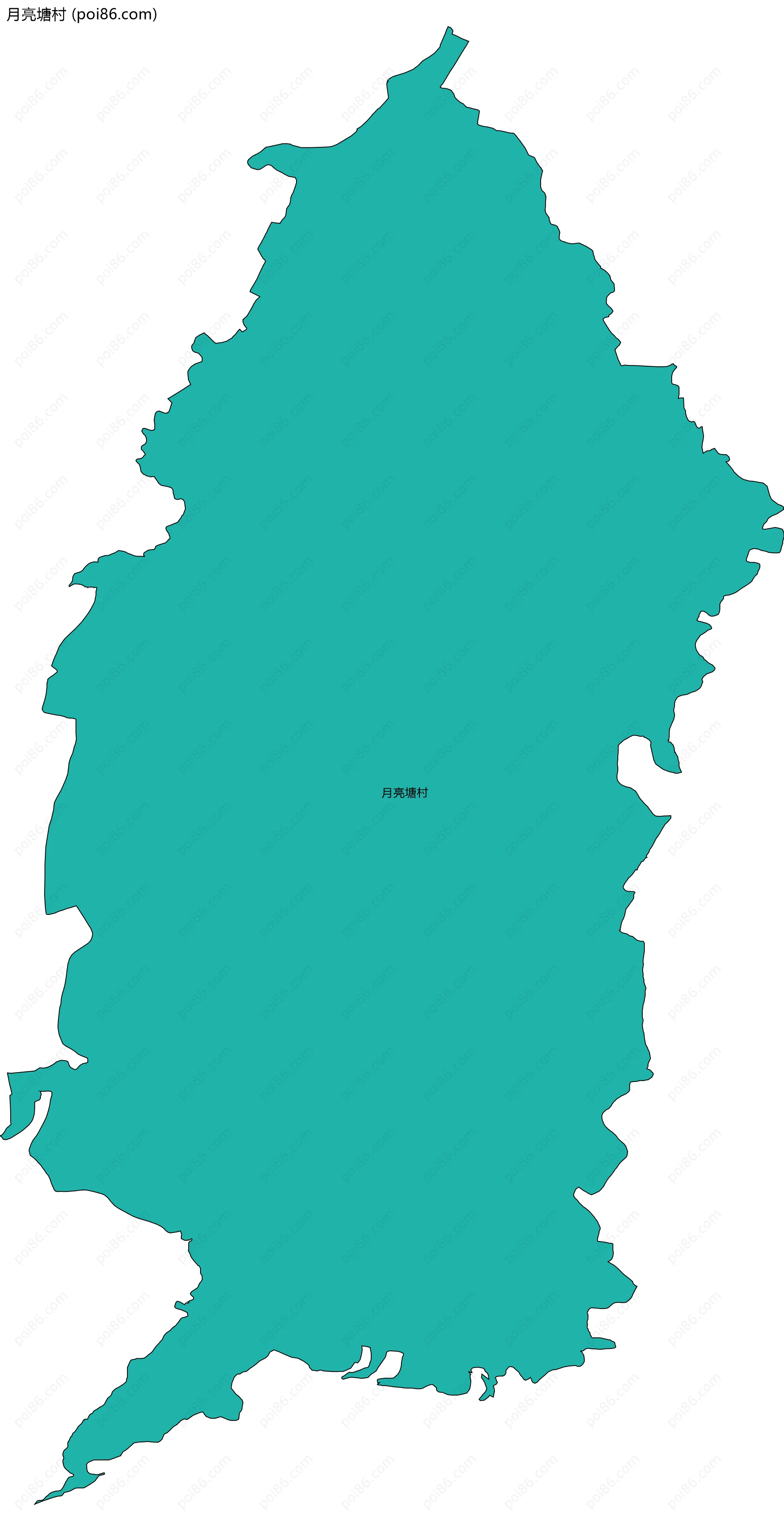 月亮塘村边界地图