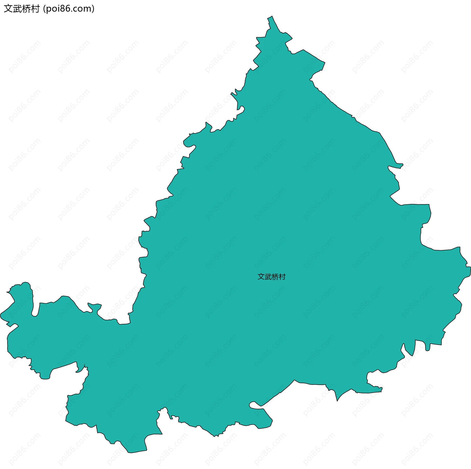 文武桥村边界地图