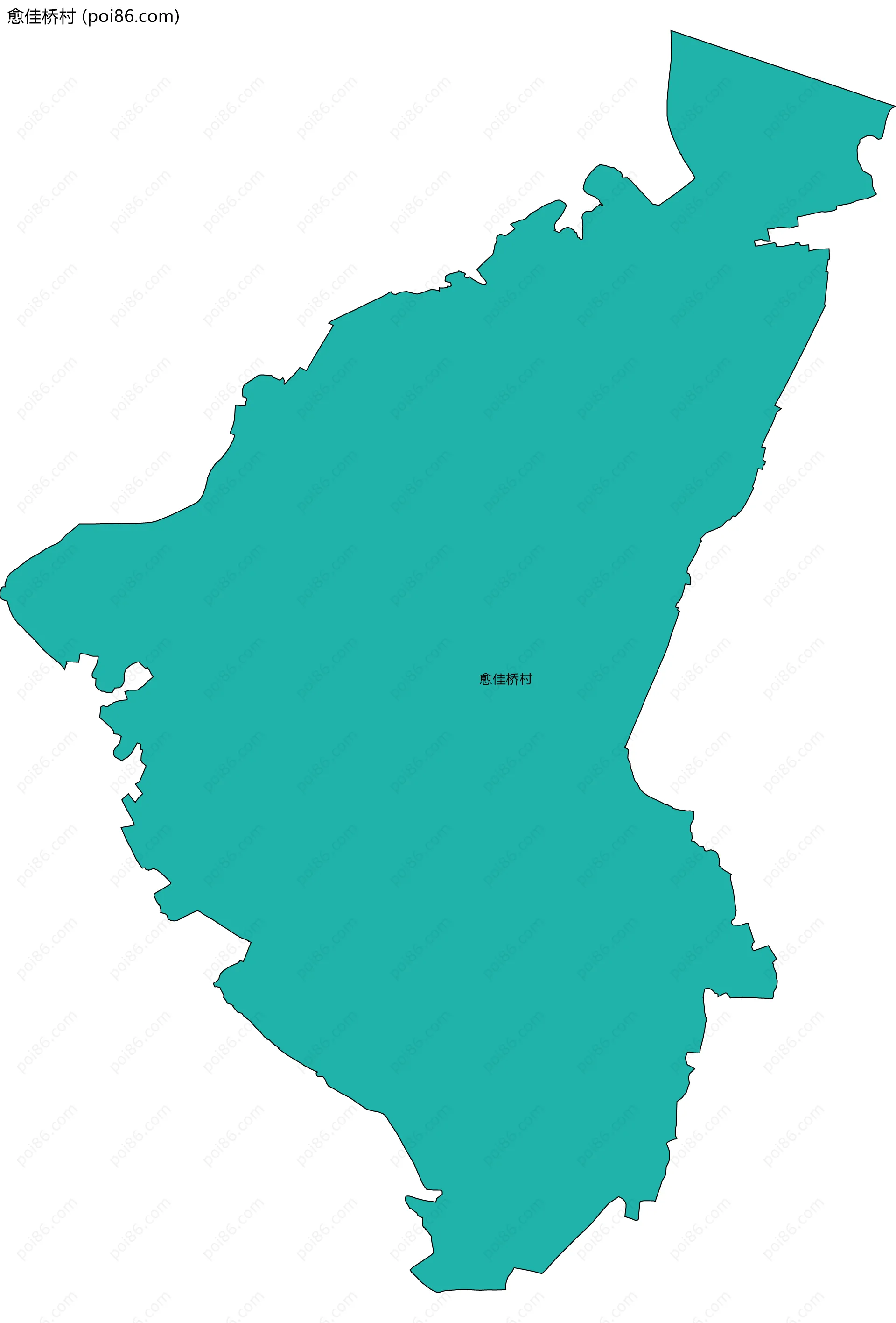 愈佳桥村边界地图