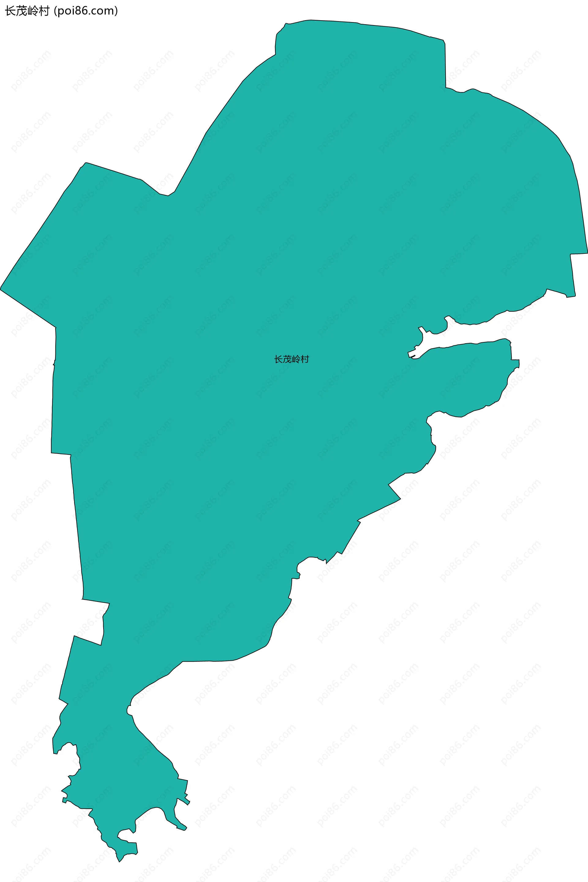 长茂岭村边界地图