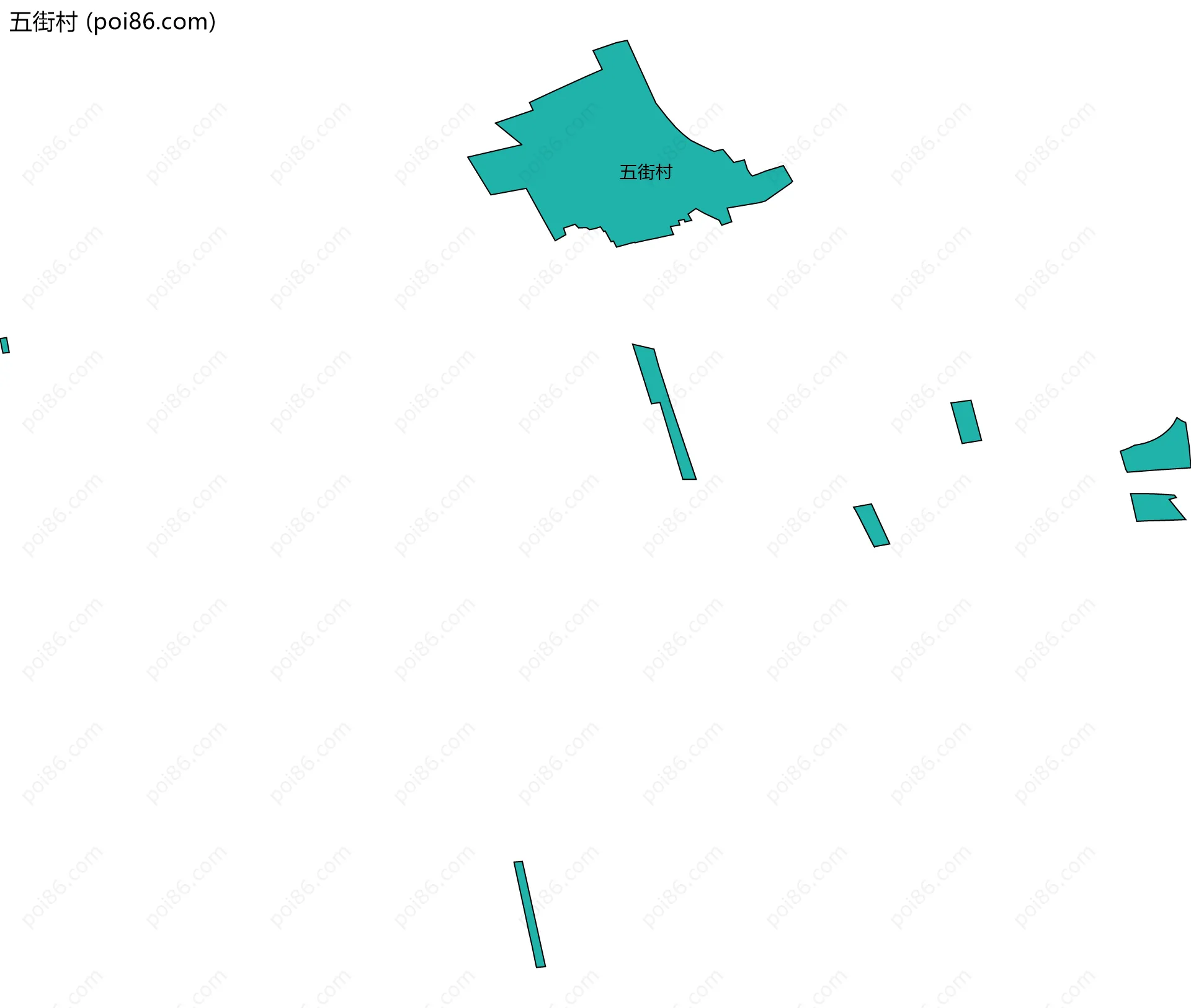 五街村边界地图