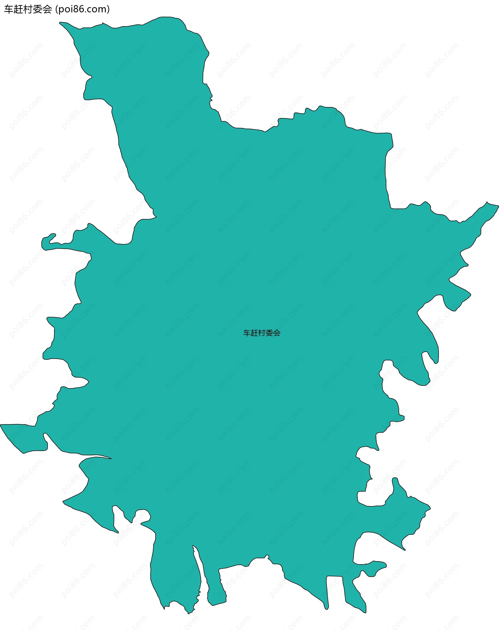 车赶村委会边界地图