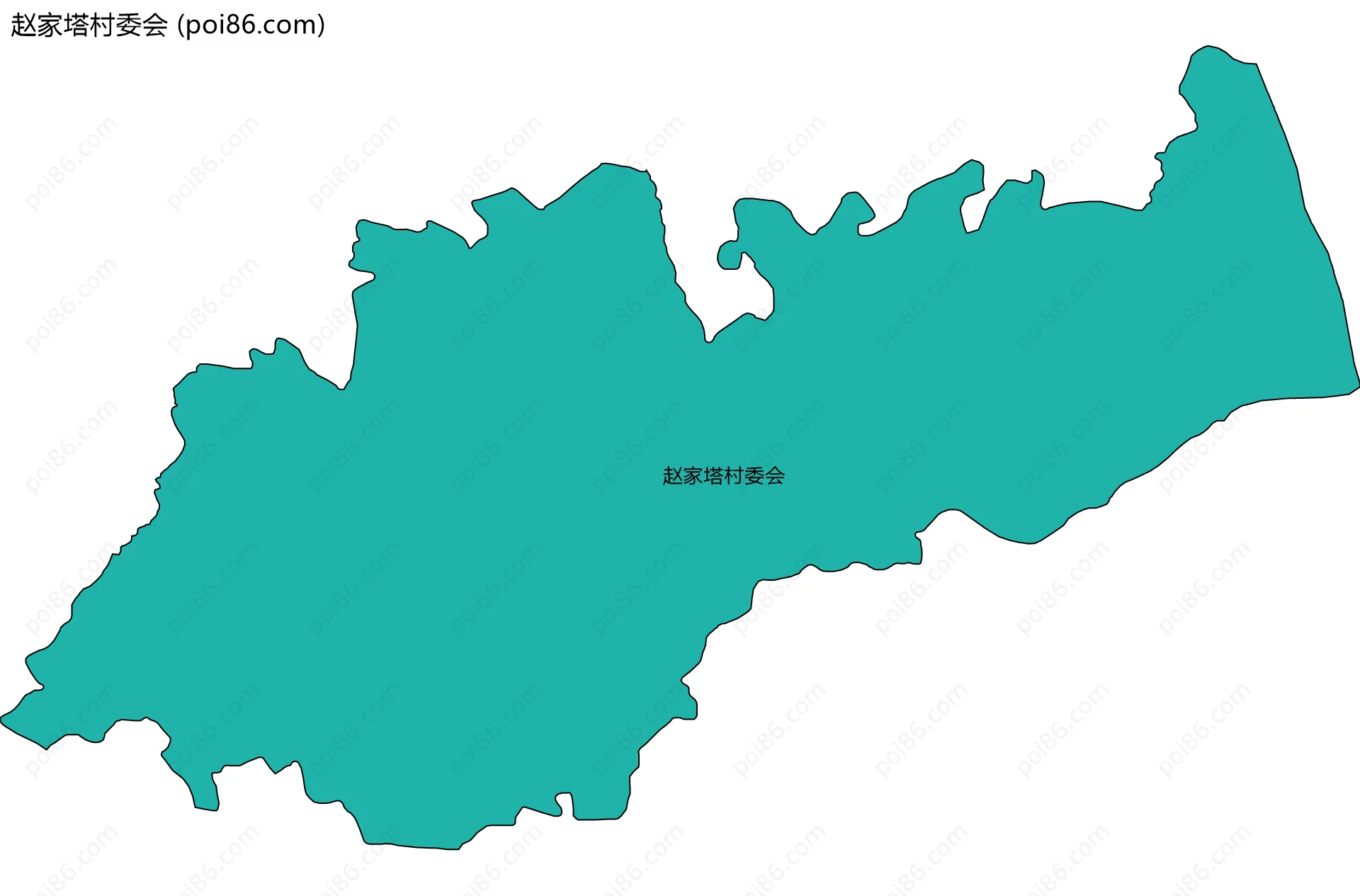 赵家塔村委会边界地图