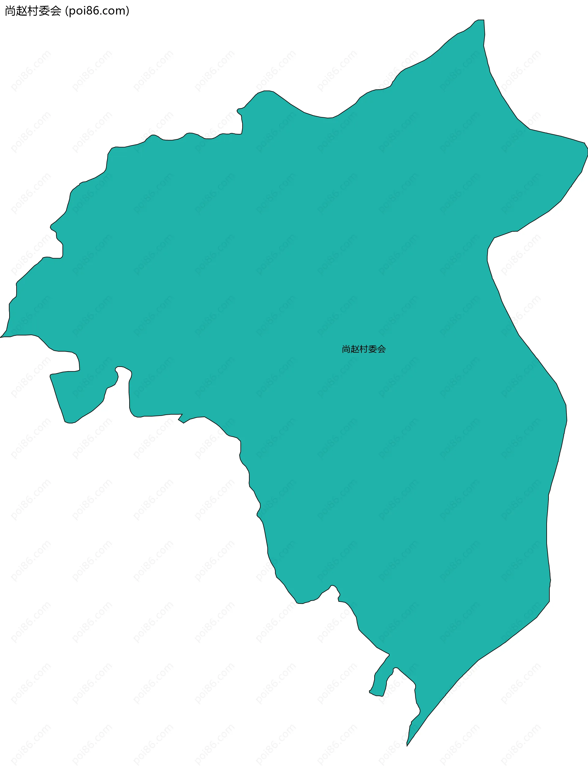 尚赵村委会边界地图