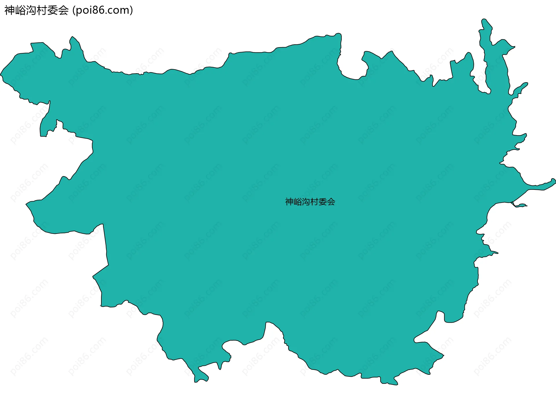 神峪沟村委会边界地图