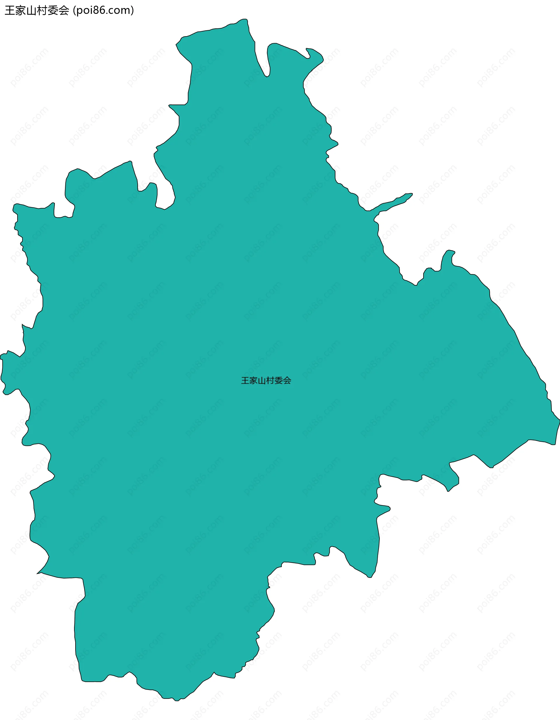 王家山村委会边界地图
