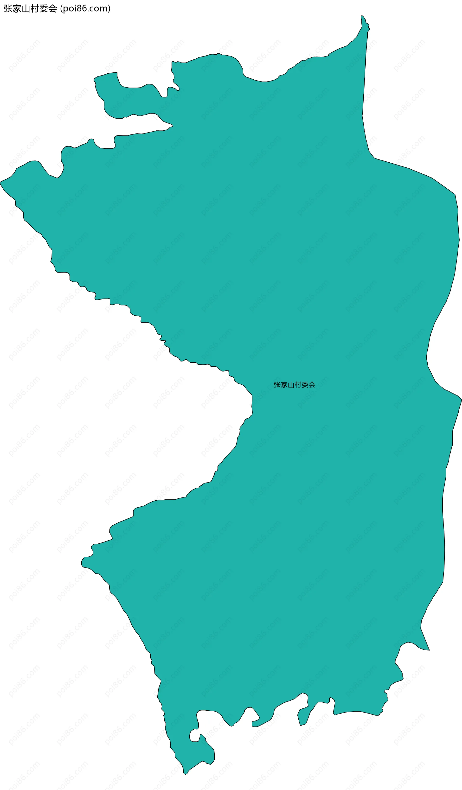 张家山村委会边界地图