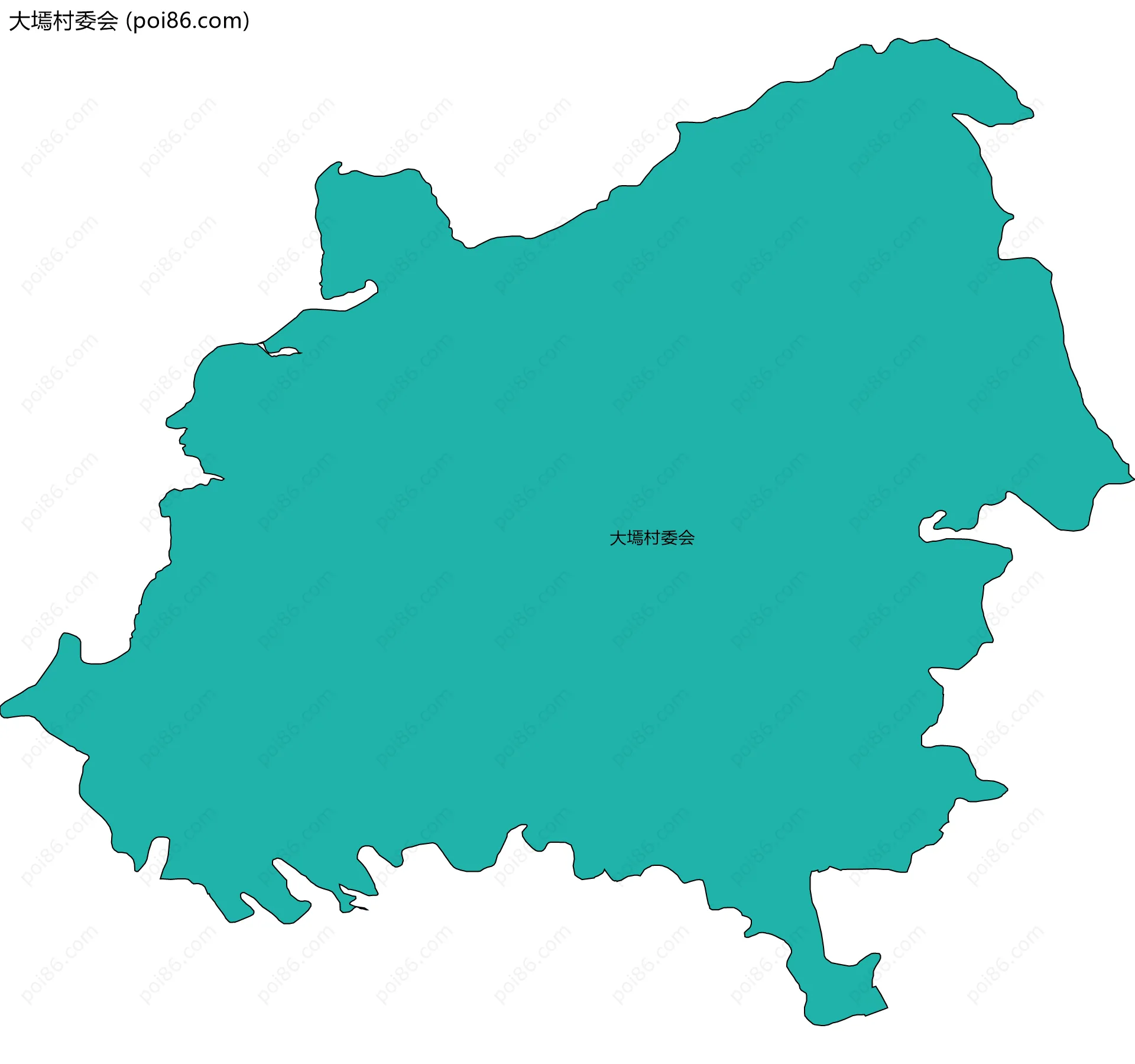 大墕村委会边界地图