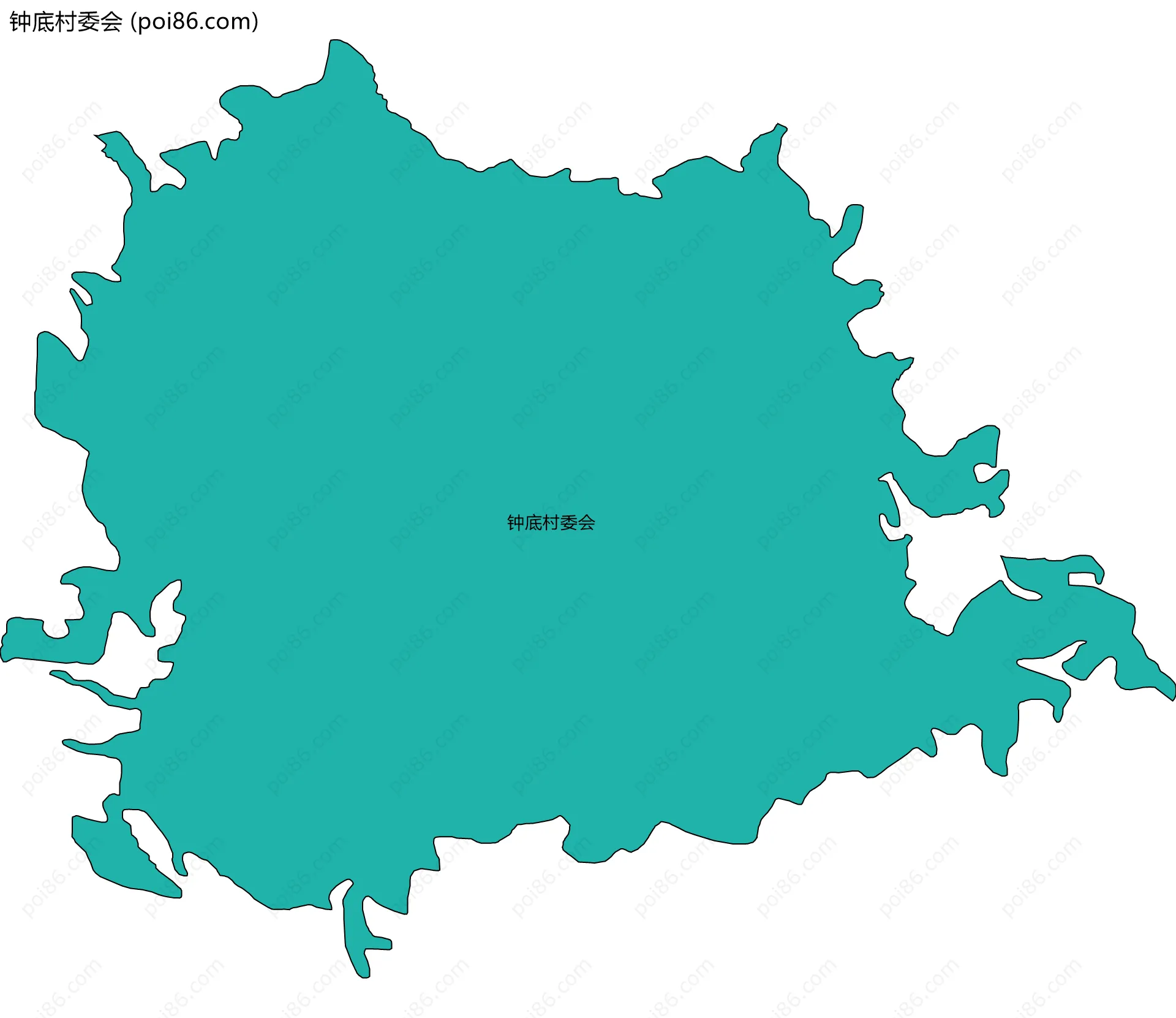 钟底村委会边界地图