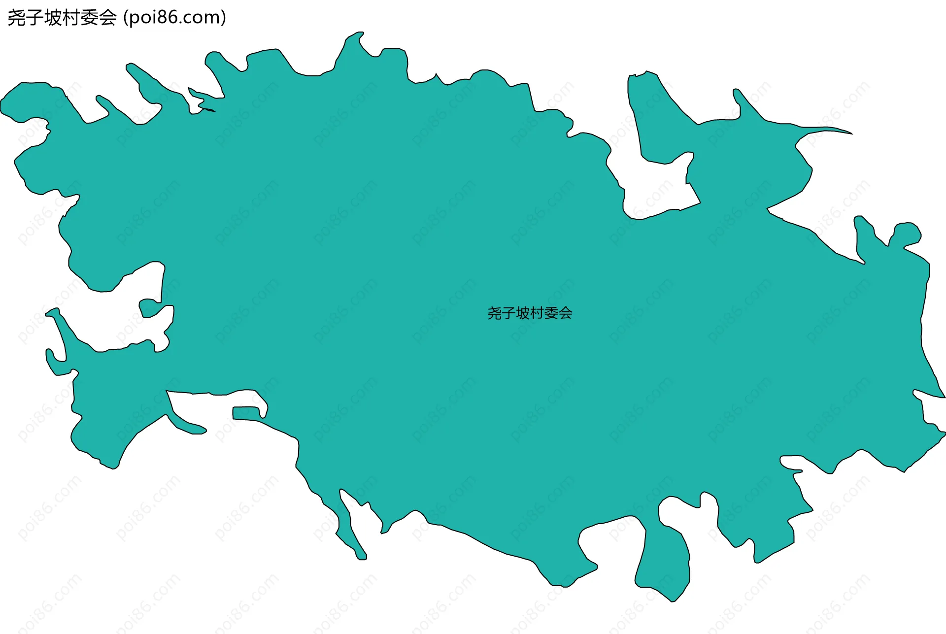 尧子坡村委会边界地图