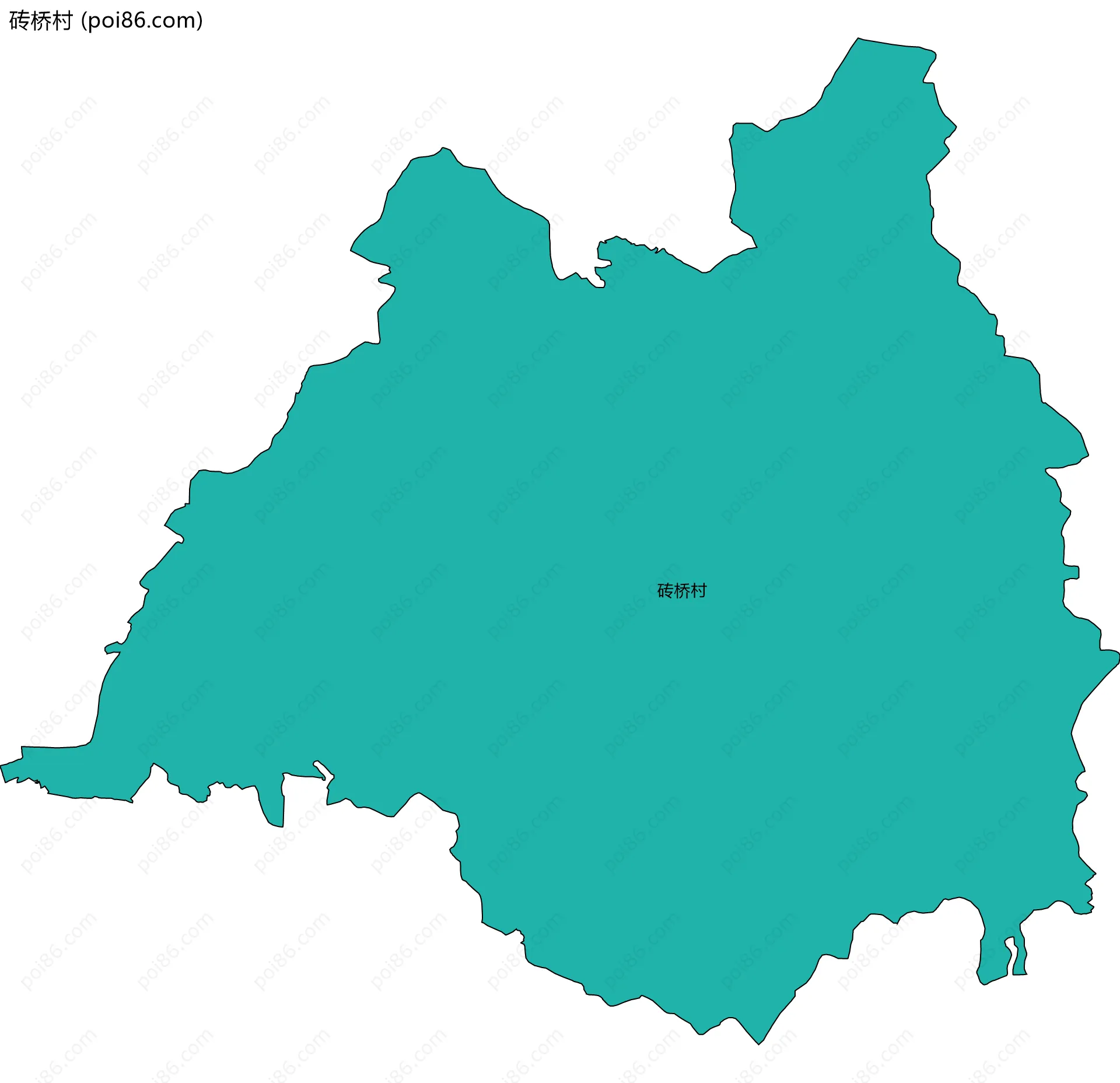 砖桥村边界地图