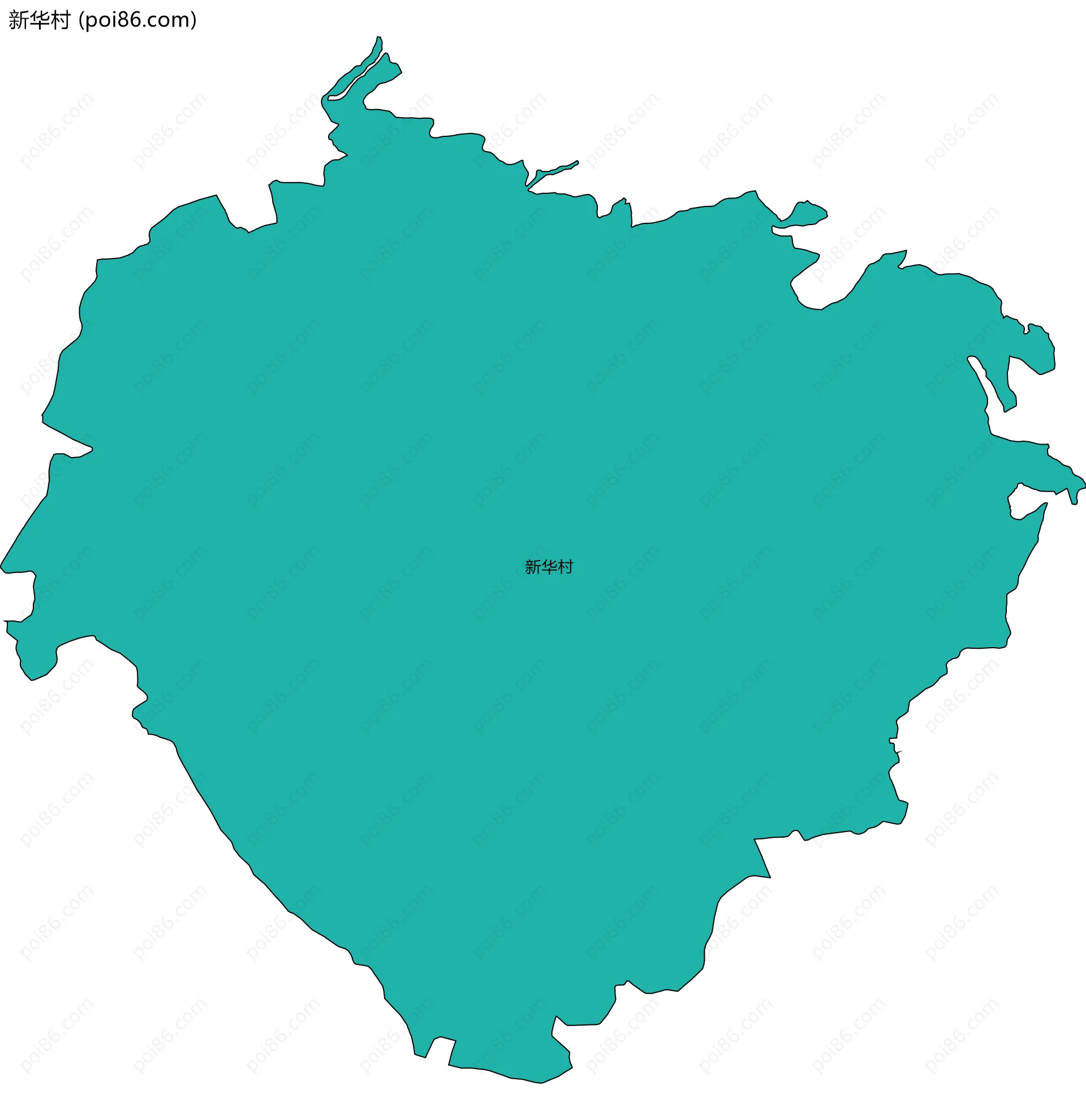 新华村边界地图