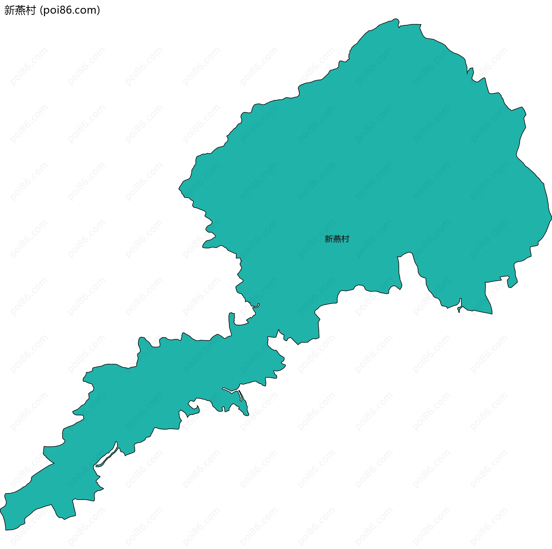 新燕村边界地图