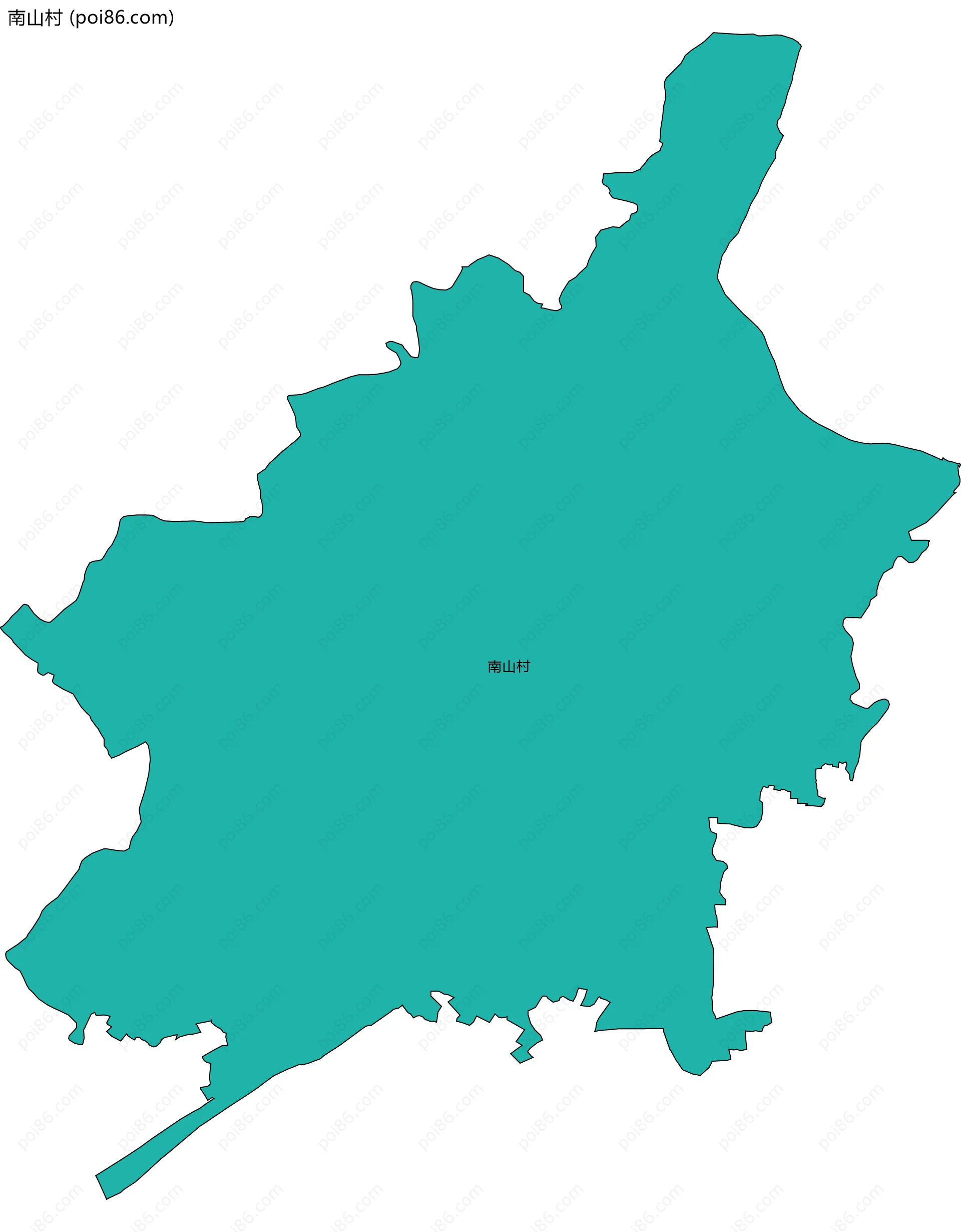 南山村边界地图