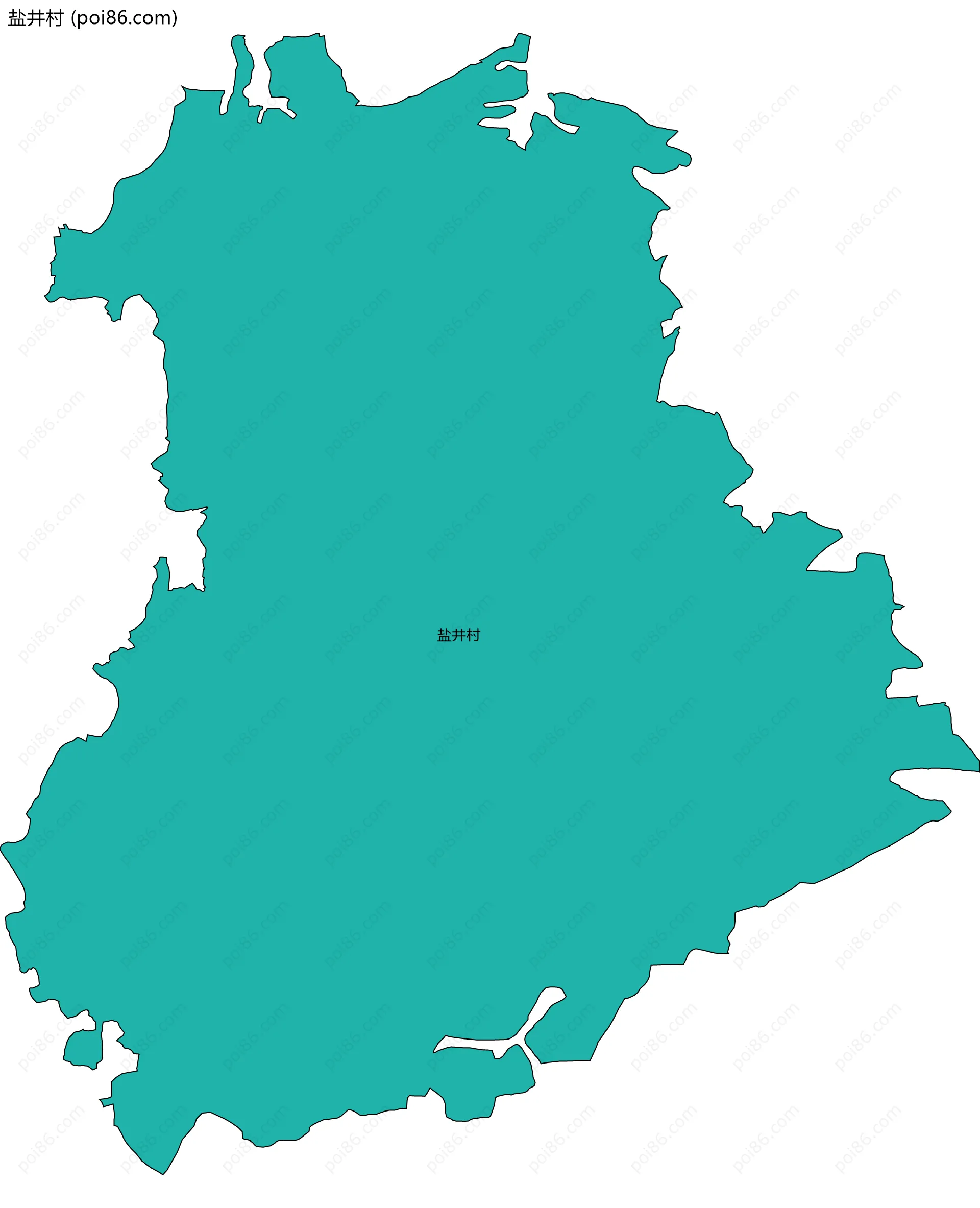 盐井村边界地图