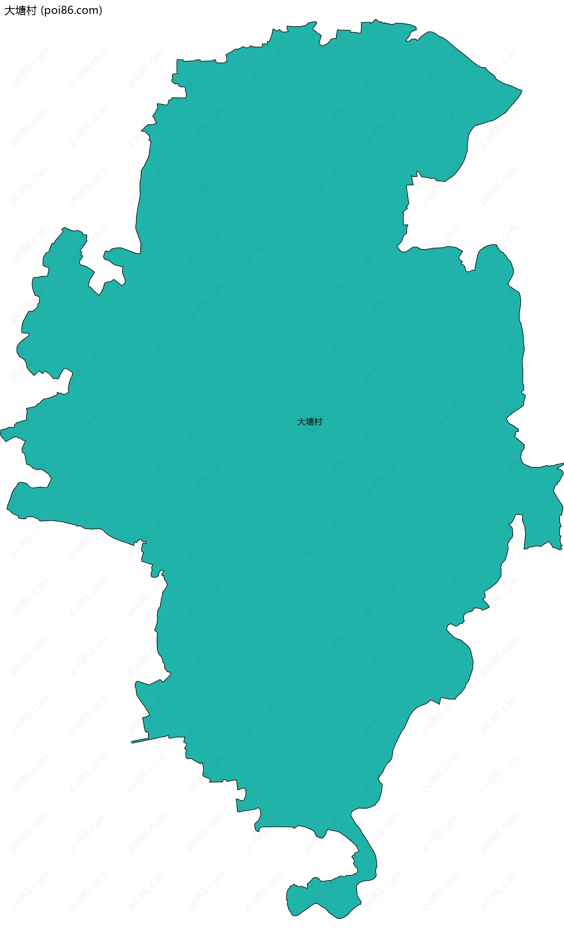 大塘村边界地图