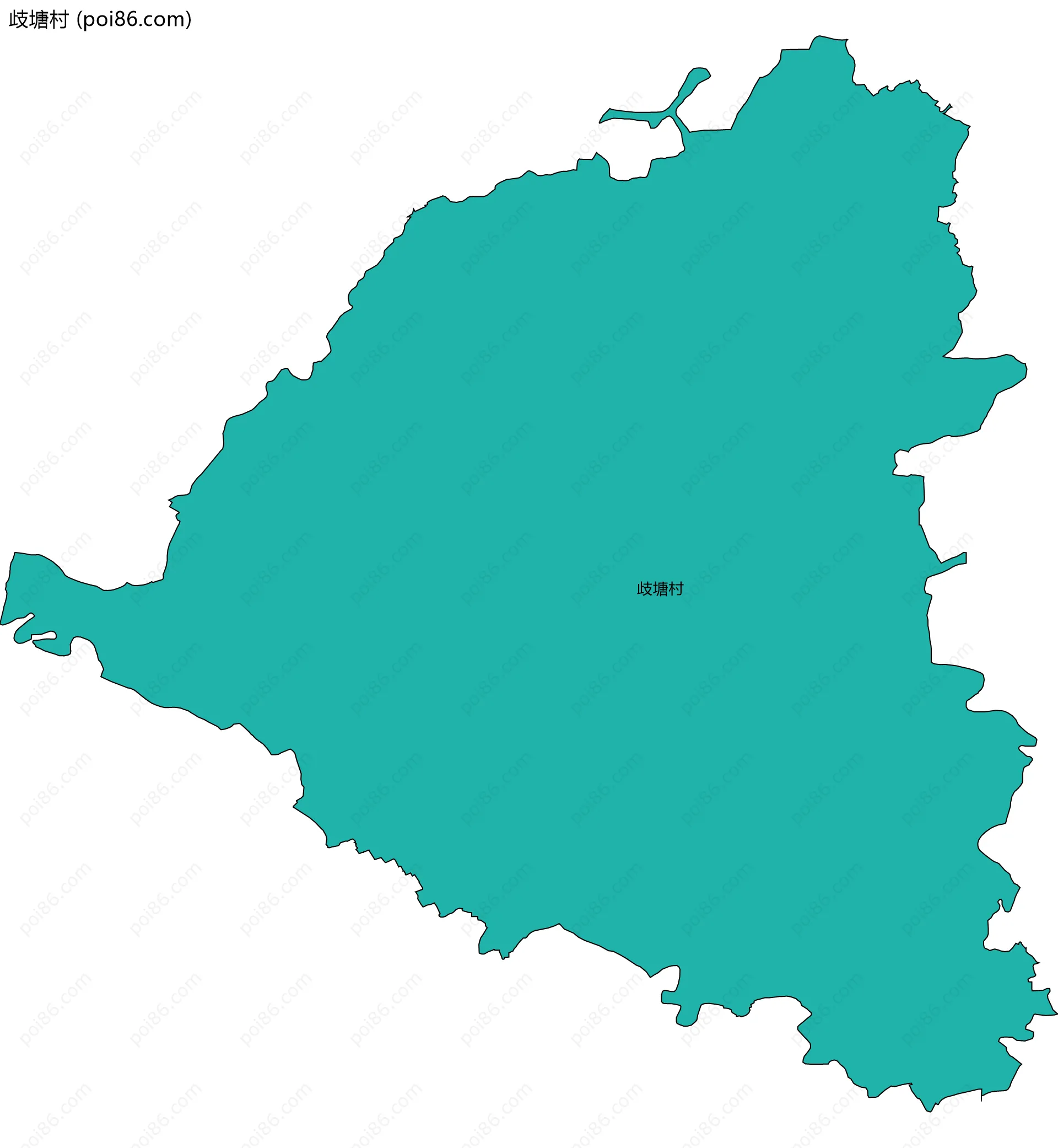 歧塘村边界地图