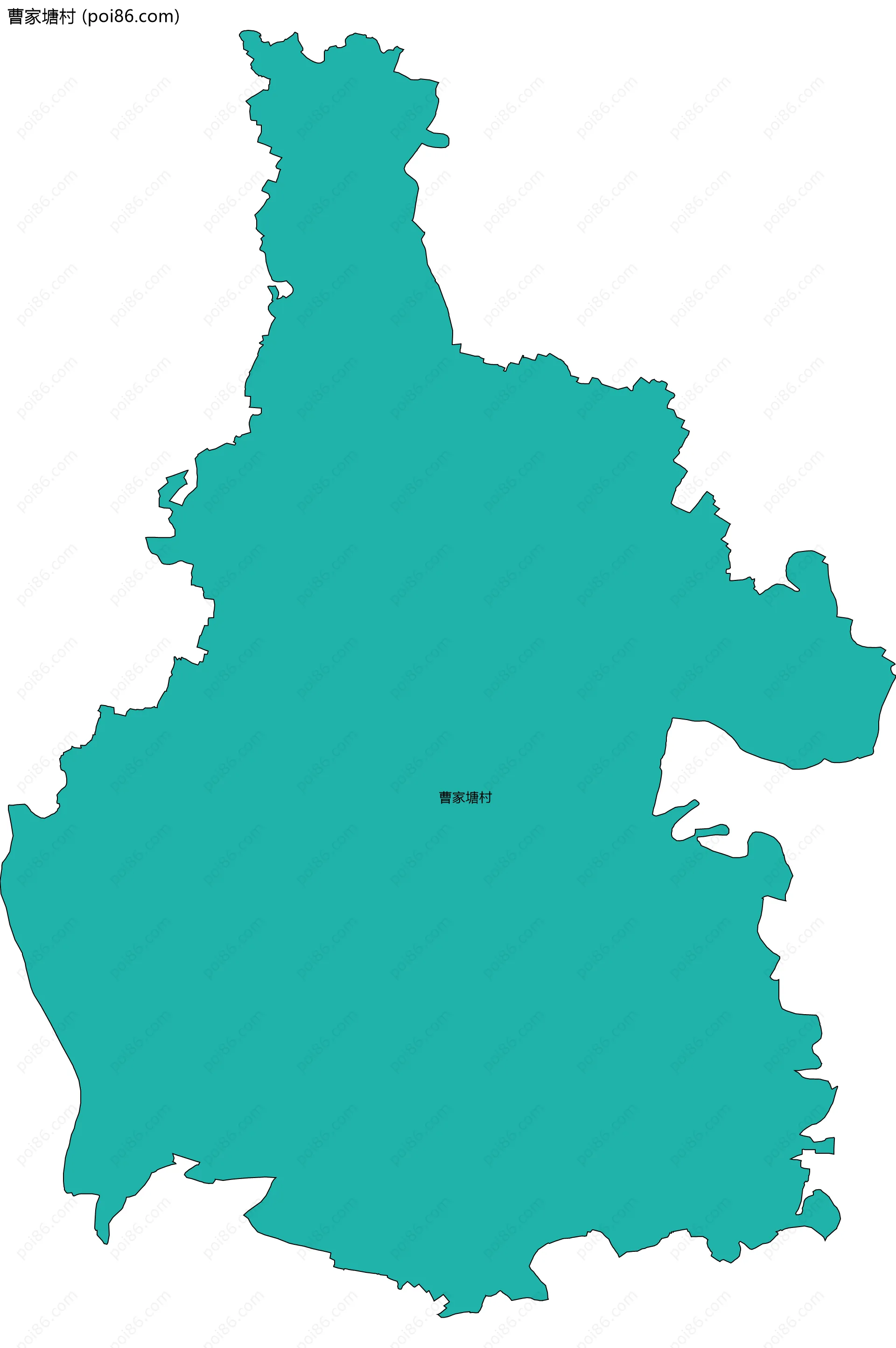 曹家塘村边界地图