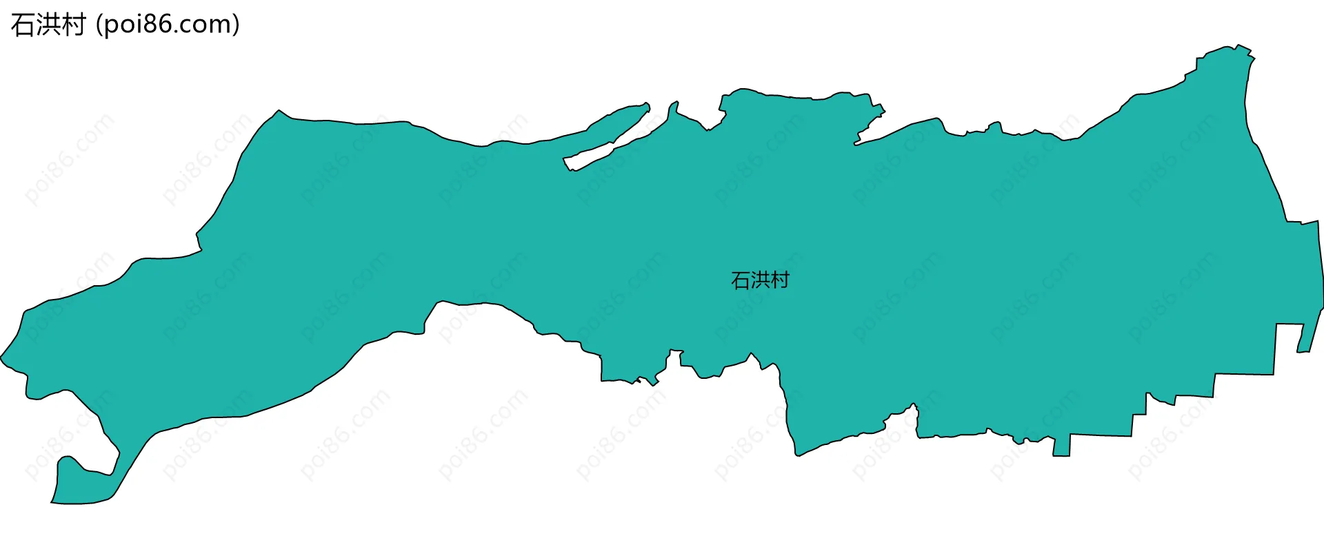 石洪村边界地图