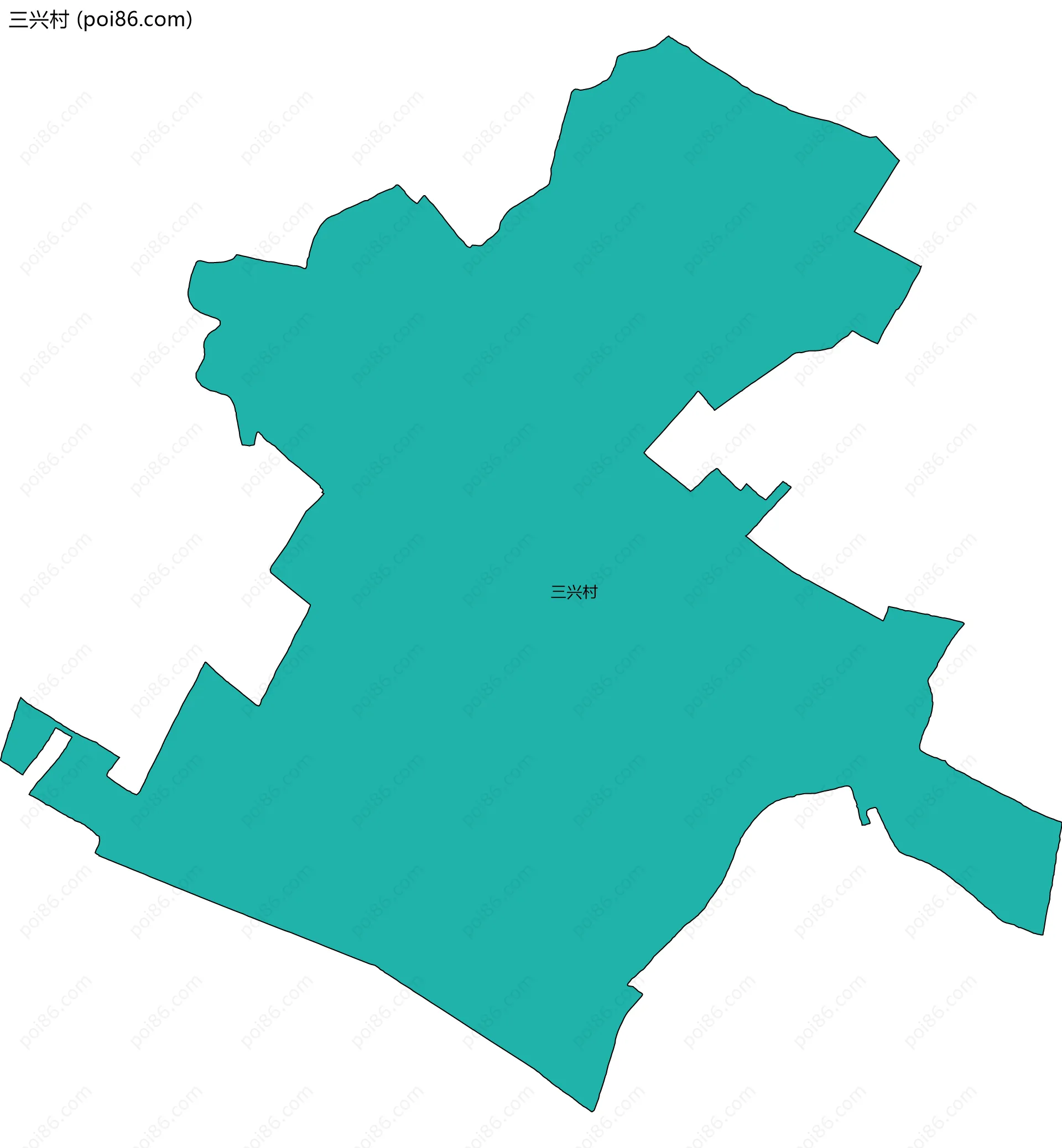 三兴村边界地图