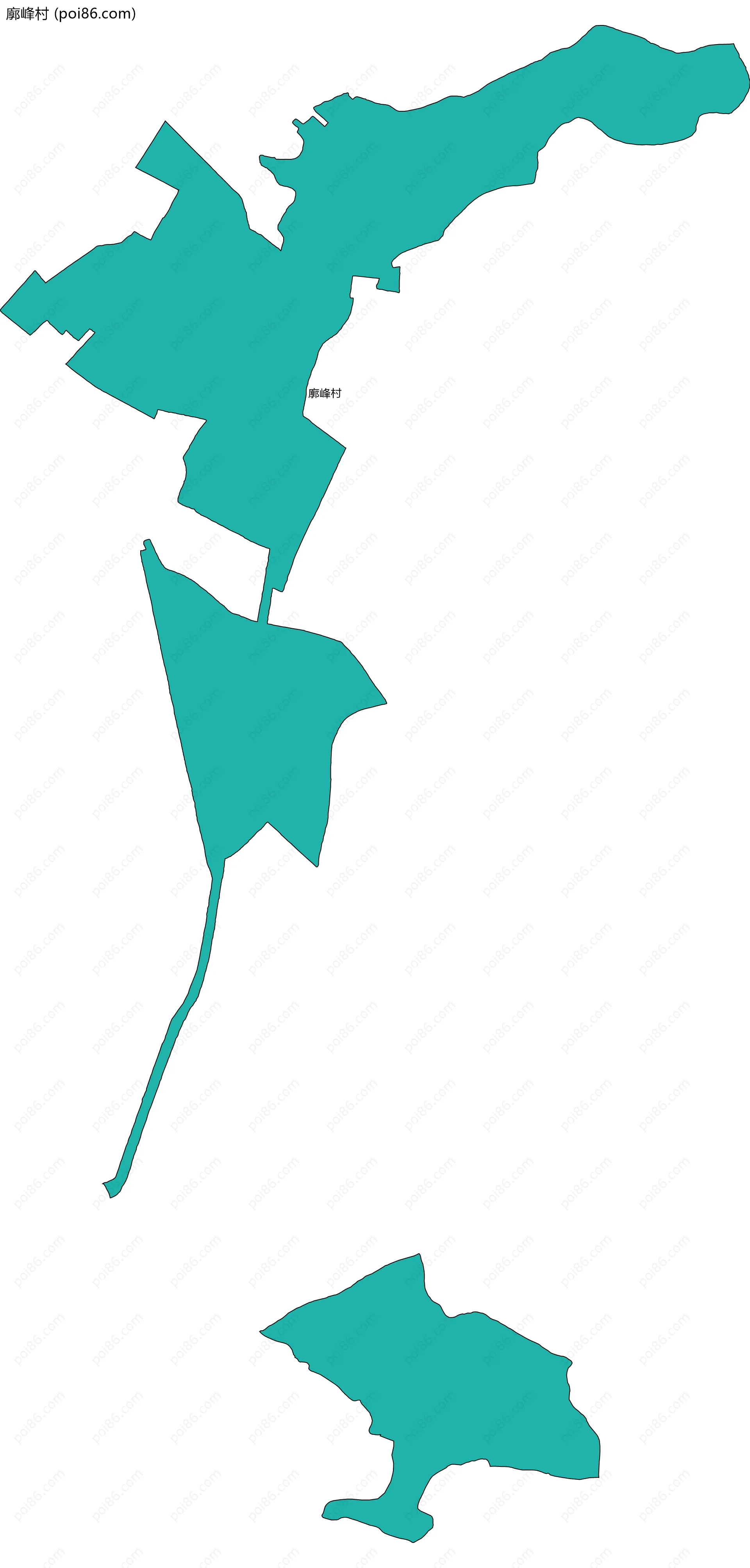 廓峰村边界地图