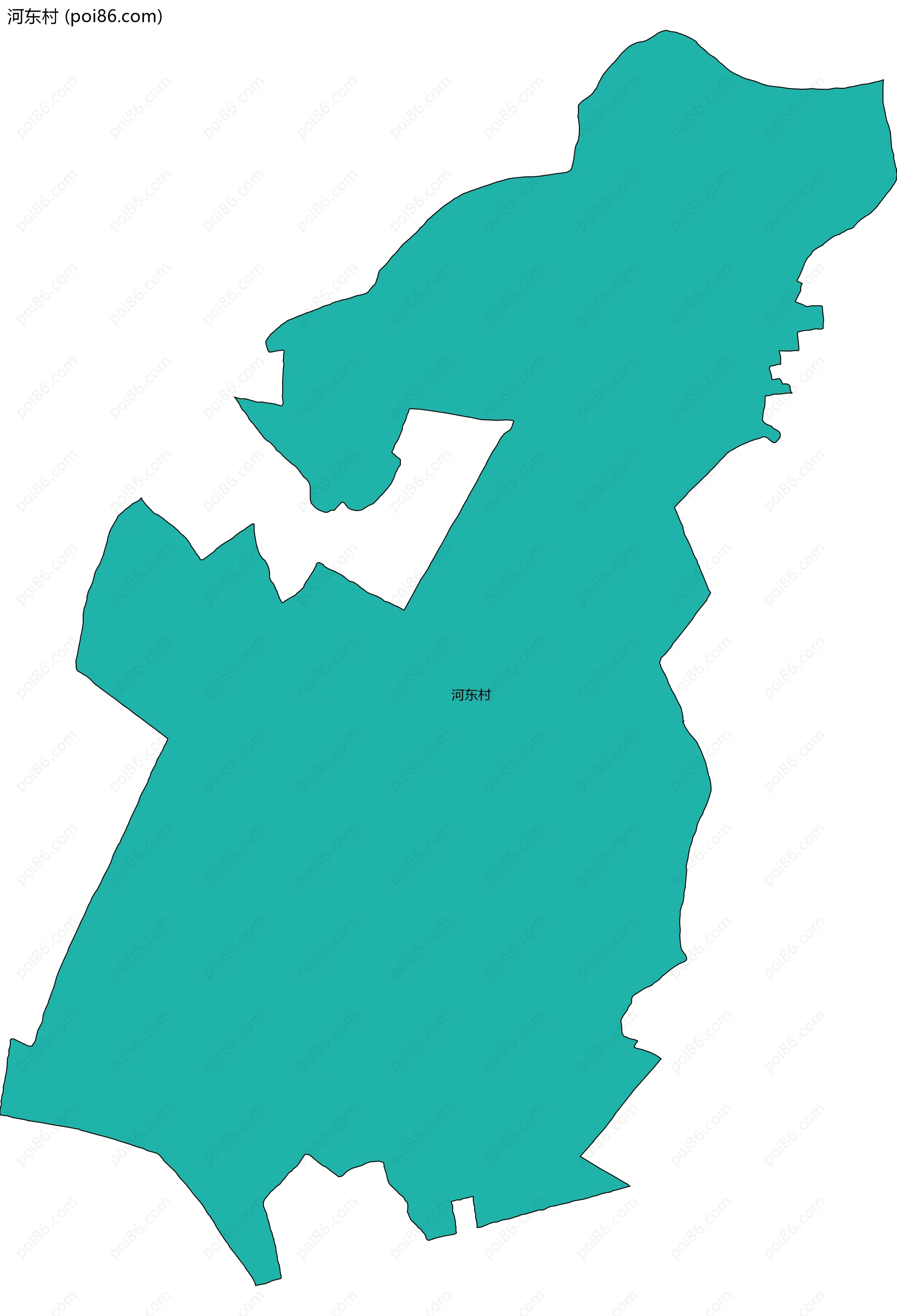 河东村边界地图