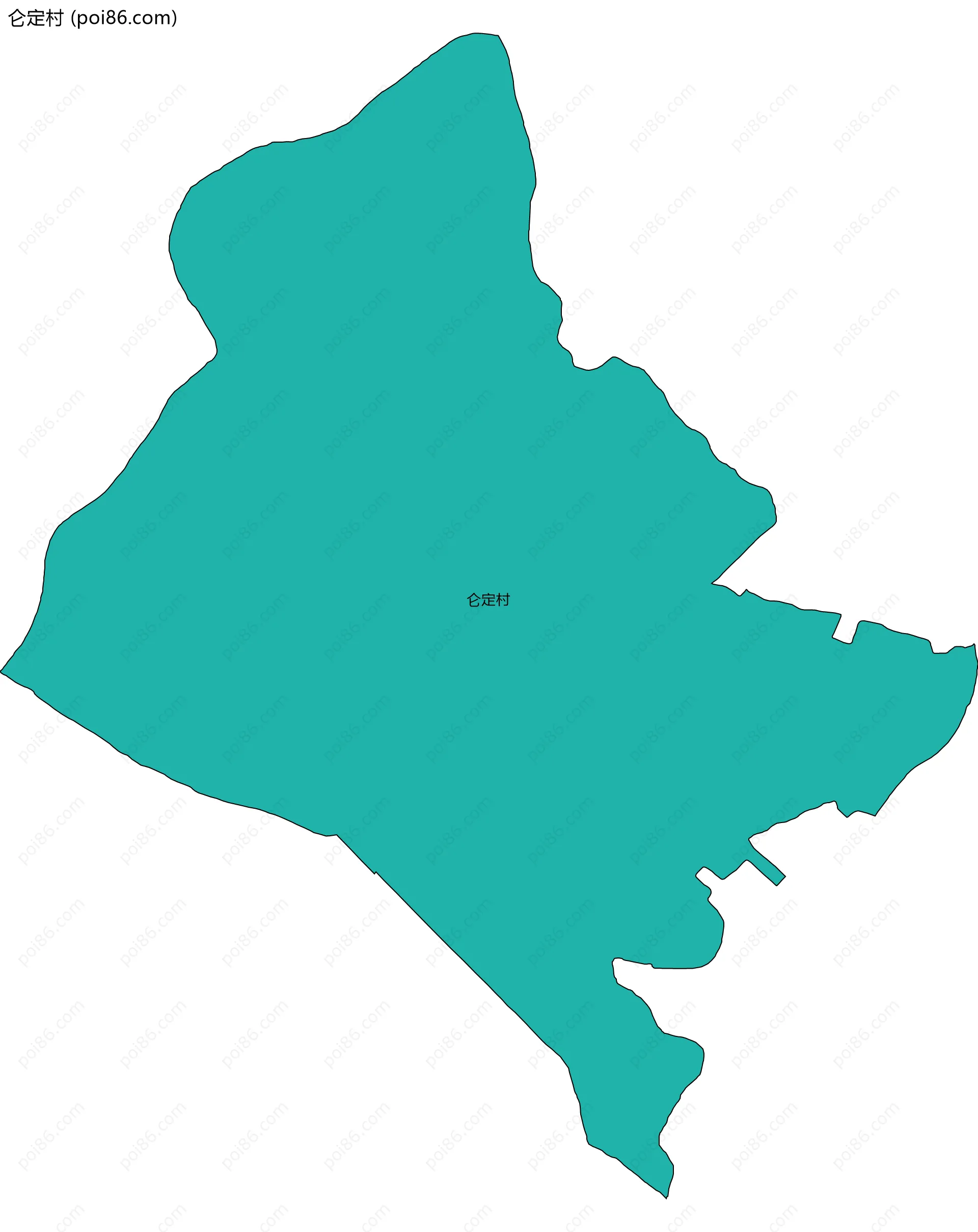 仑定村边界地图