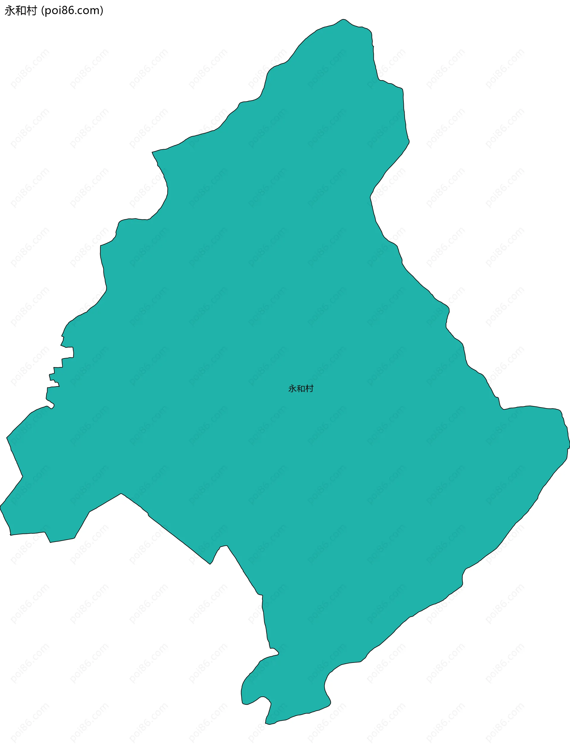 永和村边界地图