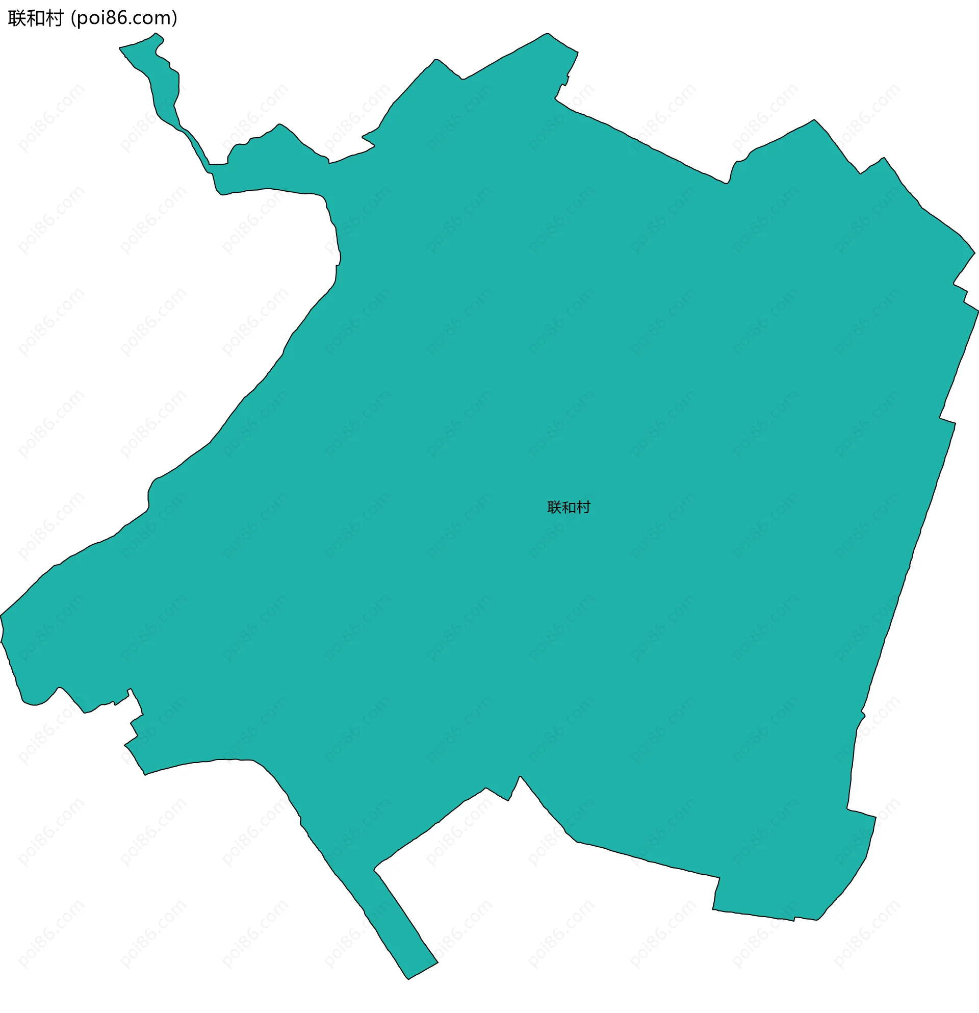 联和村边界地图