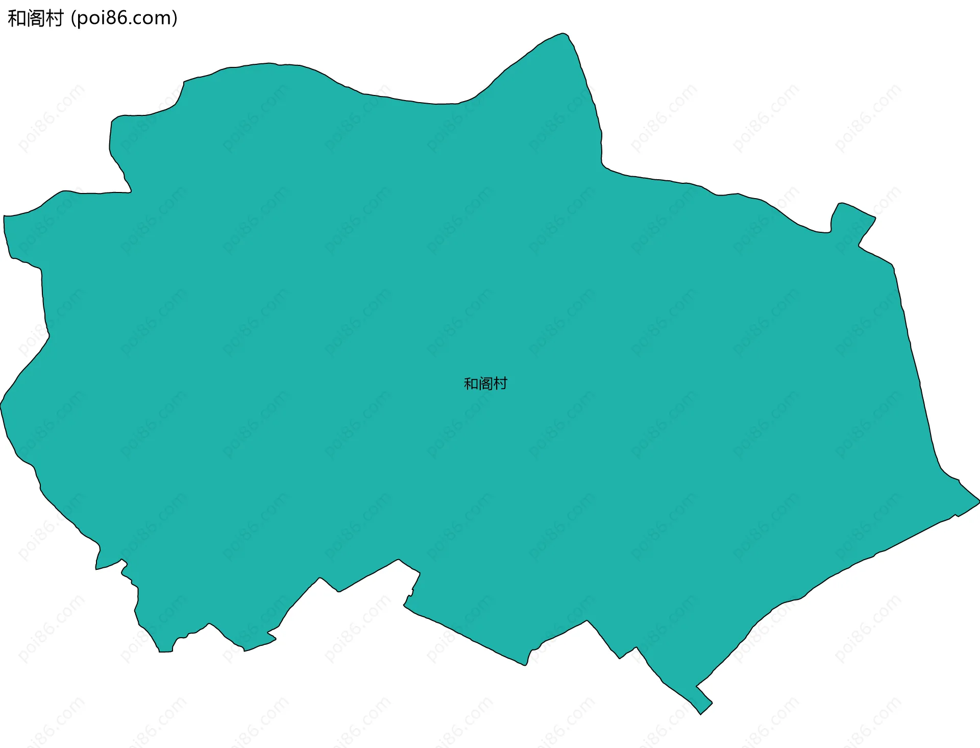 和阁村边界地图