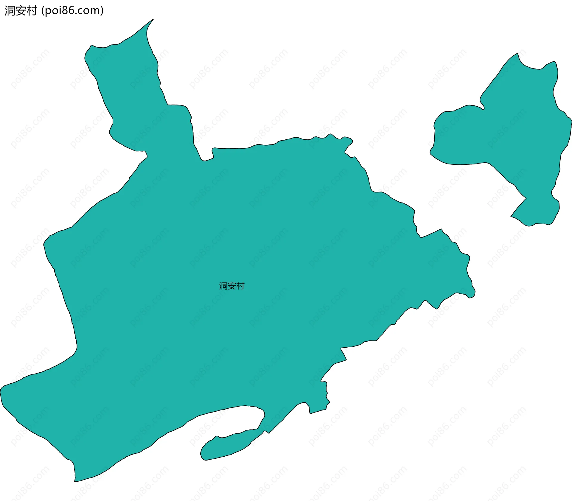 洞安村边界地图